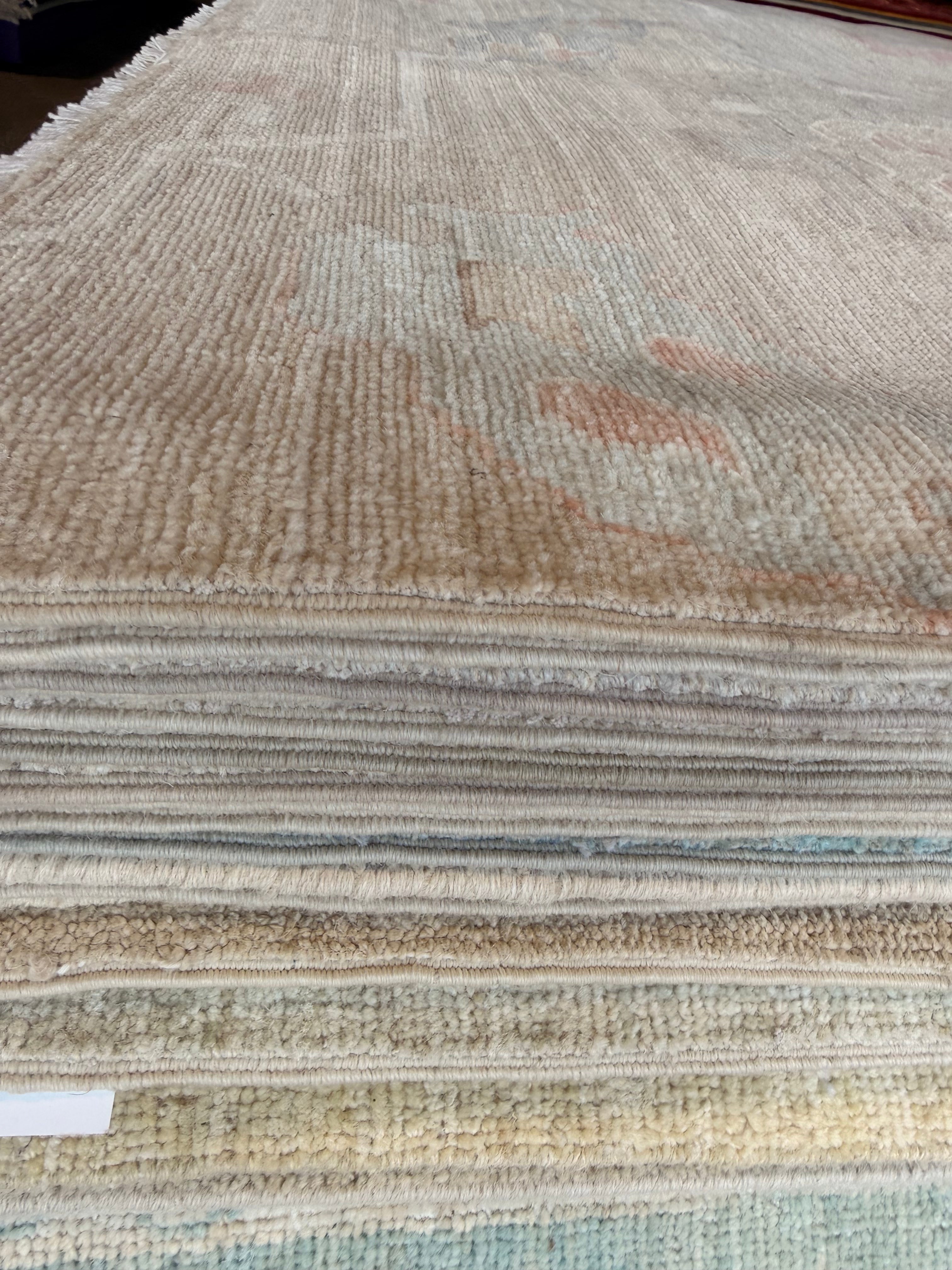 Mary Lou 9.1x11.10 Ivory Multi Afghani Whitewashed Oushak