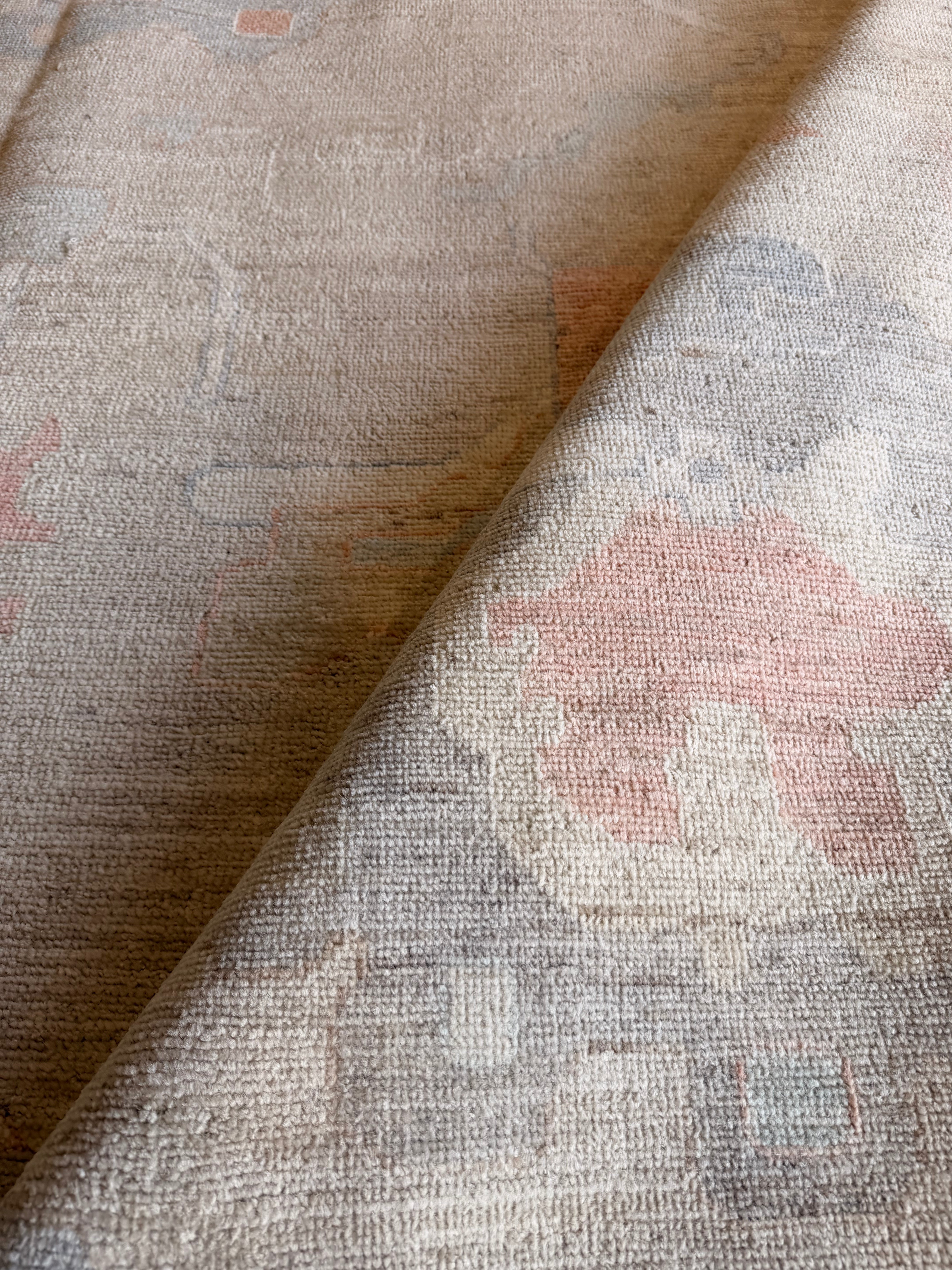 Mary Lou 9.1x11.10 Ivory Multi Afghani Whitewashed Oushak