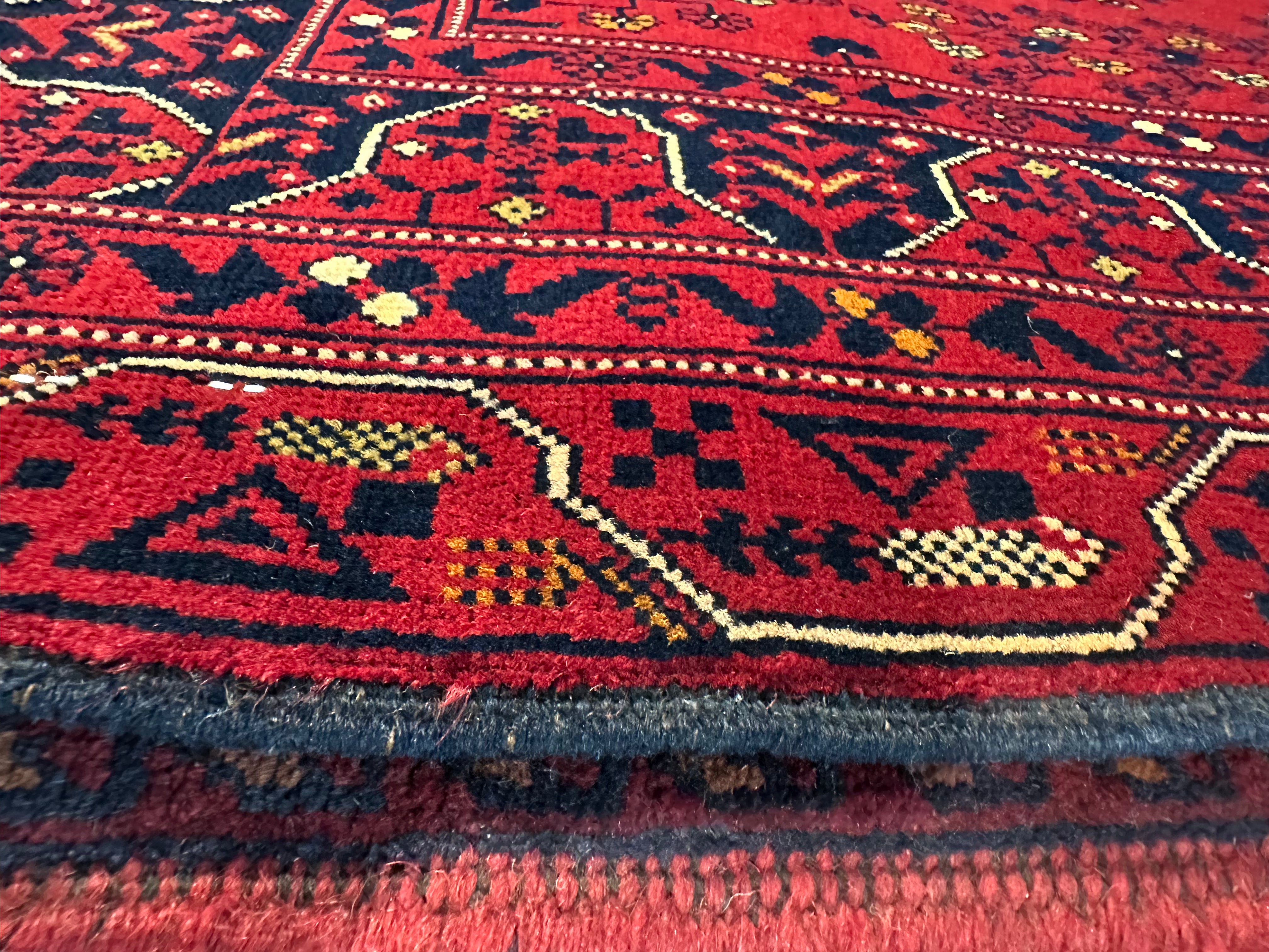 Lucille Song 3.1x5 Red Afghani Khamyab Rug
