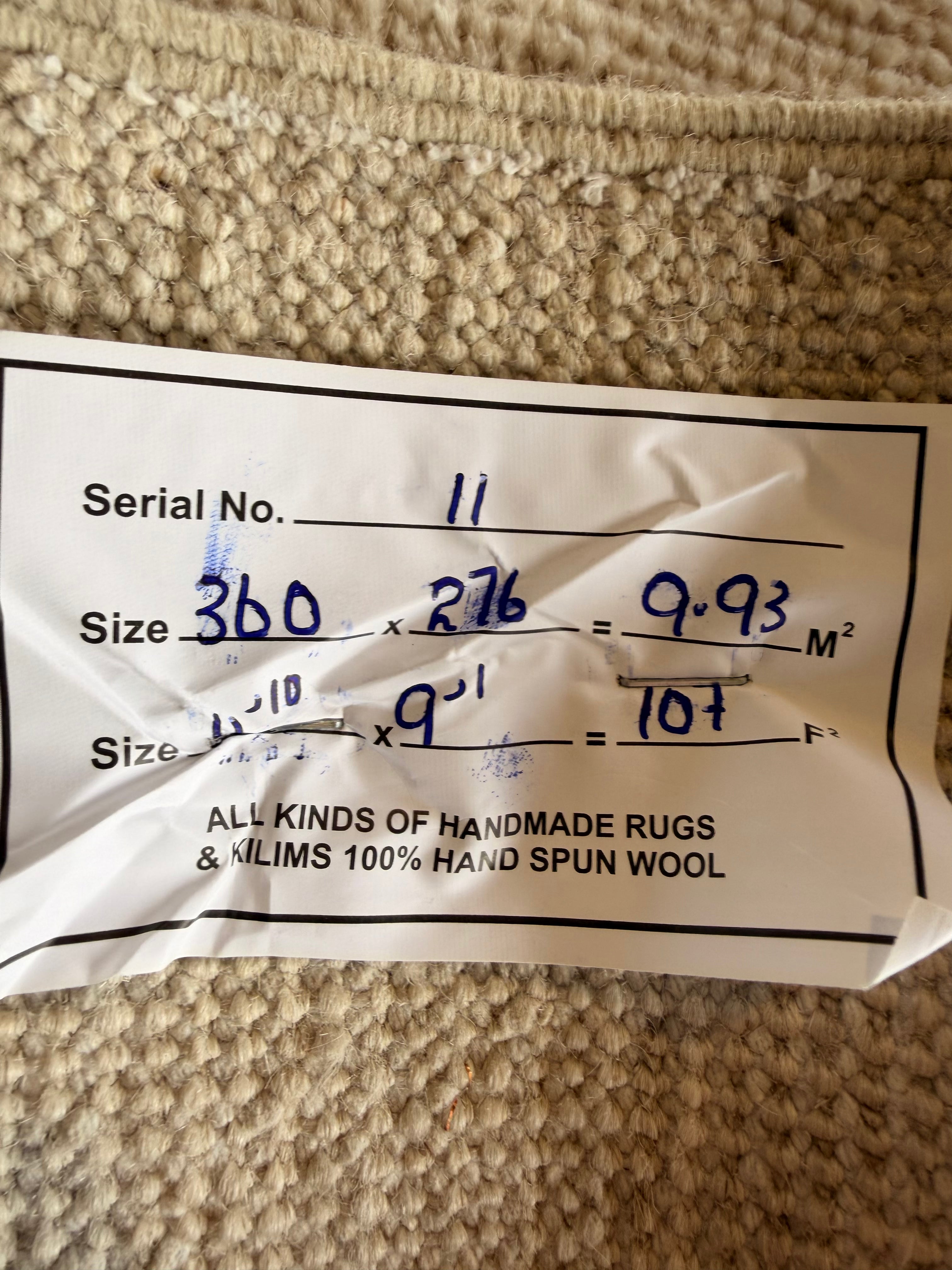 Mary Lou 9.1x11.10 Ivory Multi Afghani Whitewashed Oushak