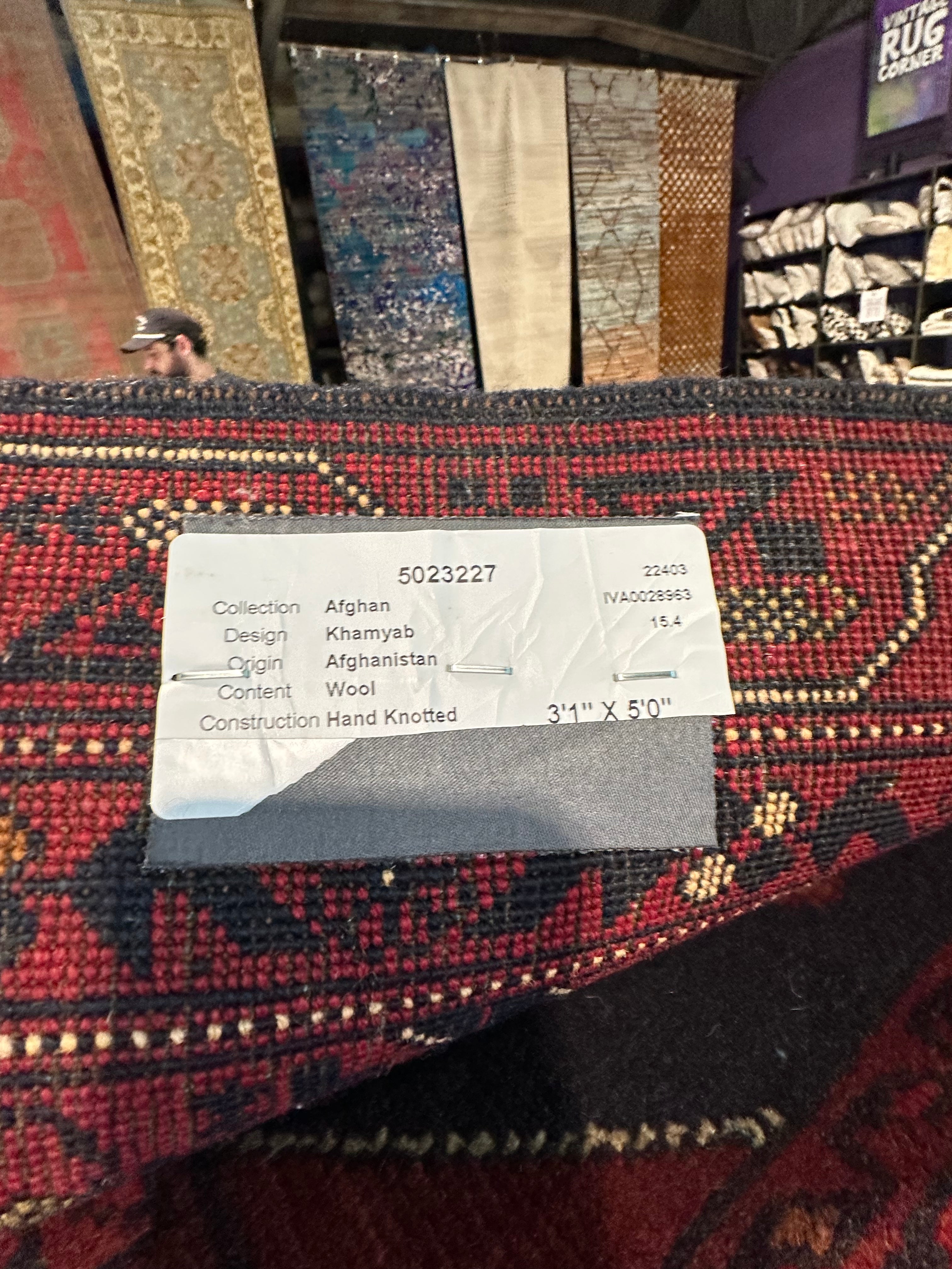 Lucille Song 3.1x5 Red Afghani Khamyab Rug