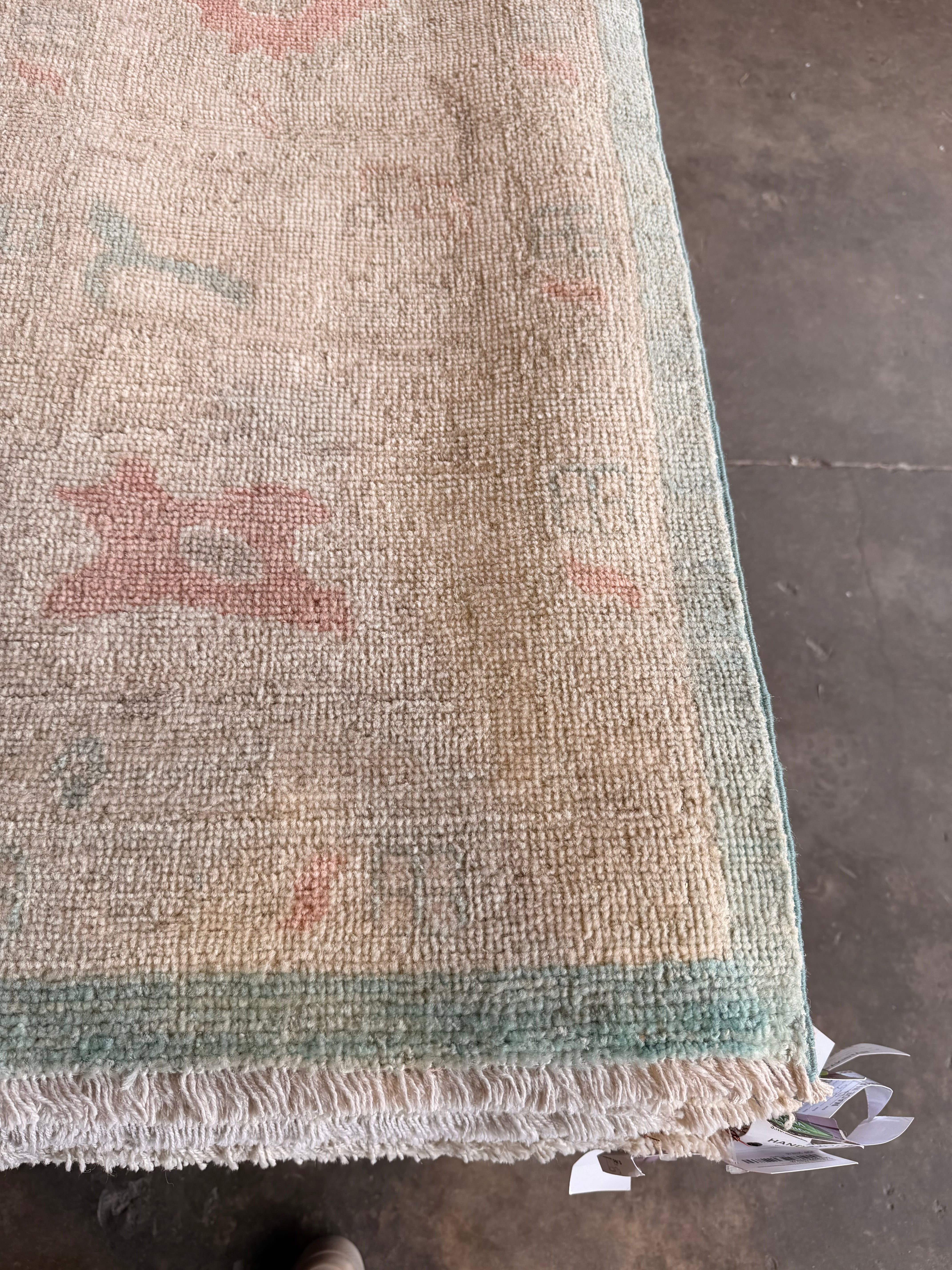 Molly Kim 9x11.11 Blue Afghani Whitewashed Oushak