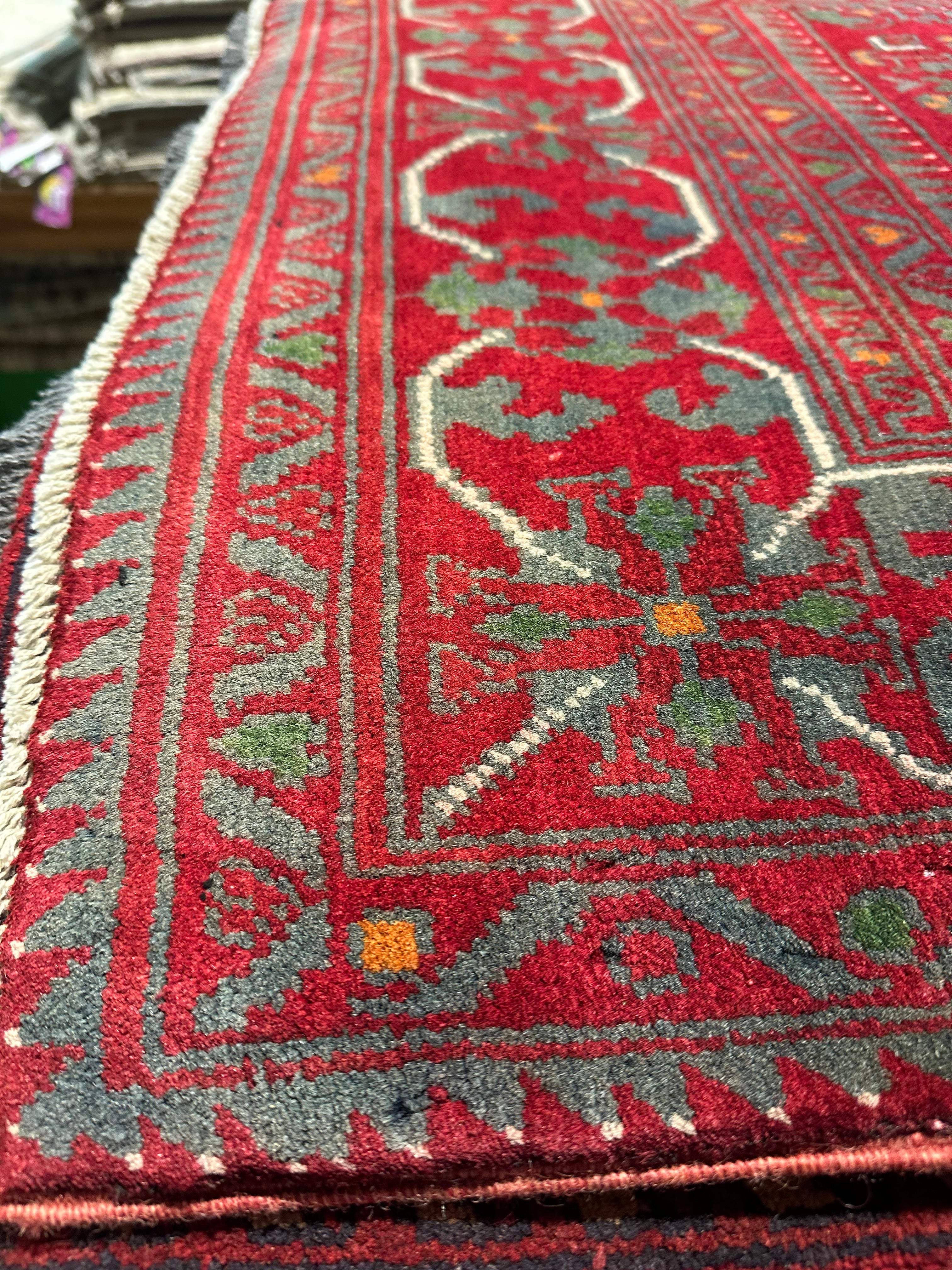 Layla Williams 2.7x12.6 Red Afghani Khamyab Runner