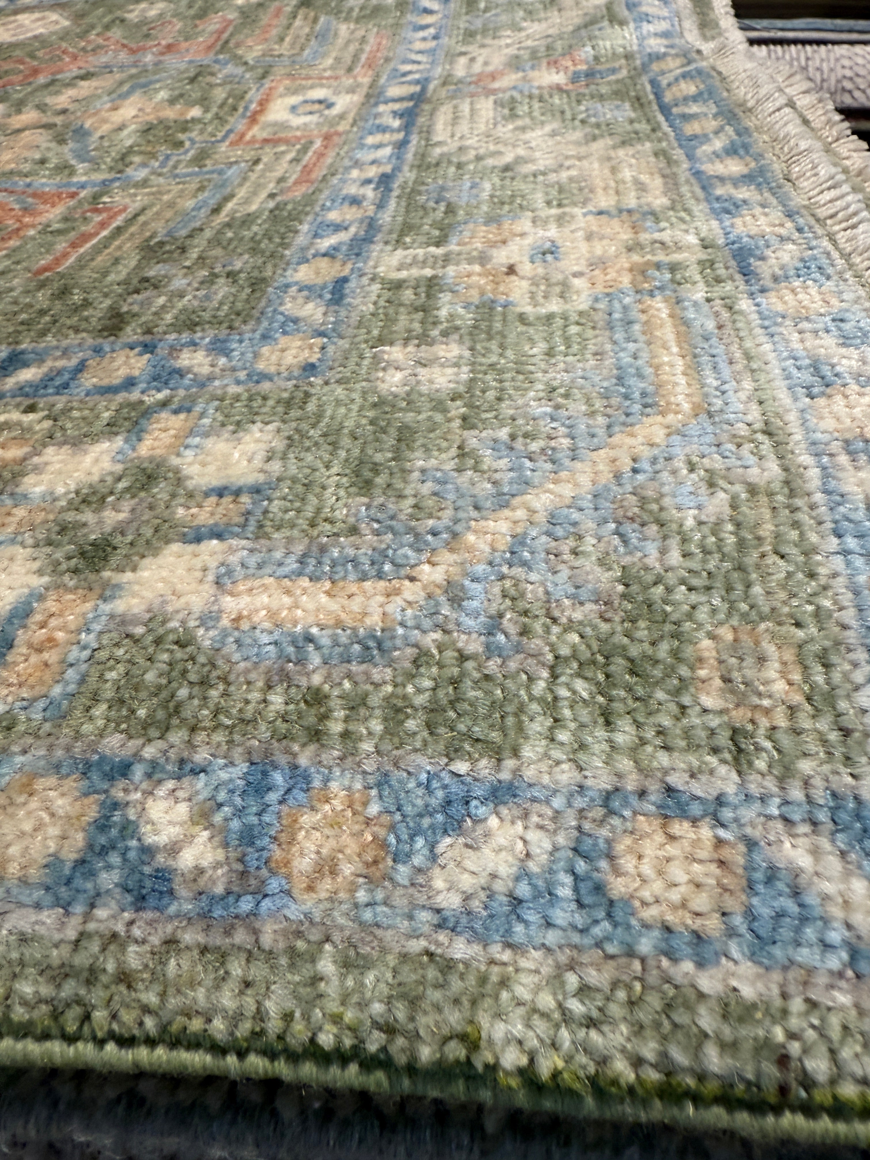 Tanya Moodie 2.8x8.3 Green Afghani Oushak Runner