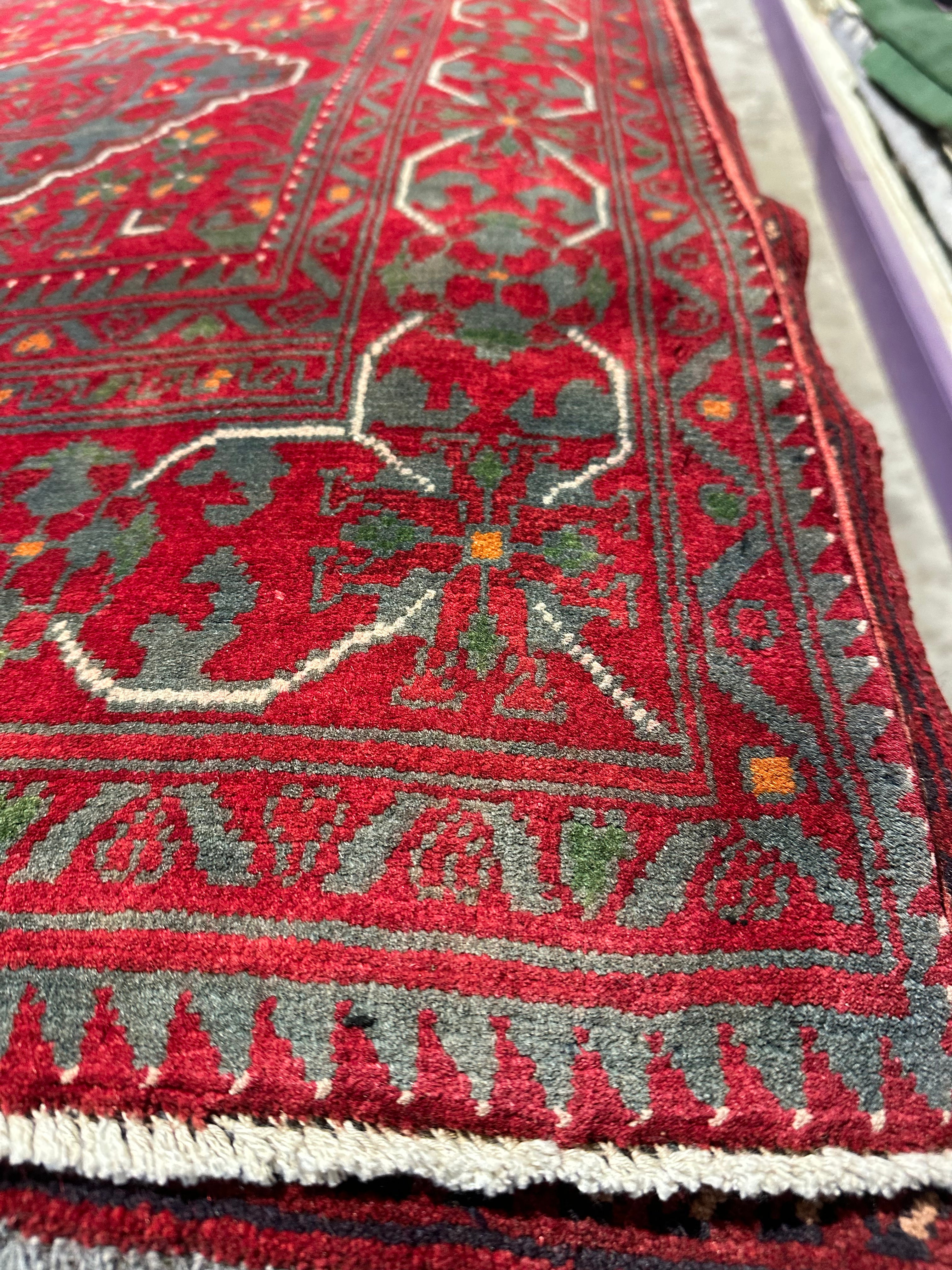 Layla Williams 2.7x12.6 Red Afghani Khamyab Runner