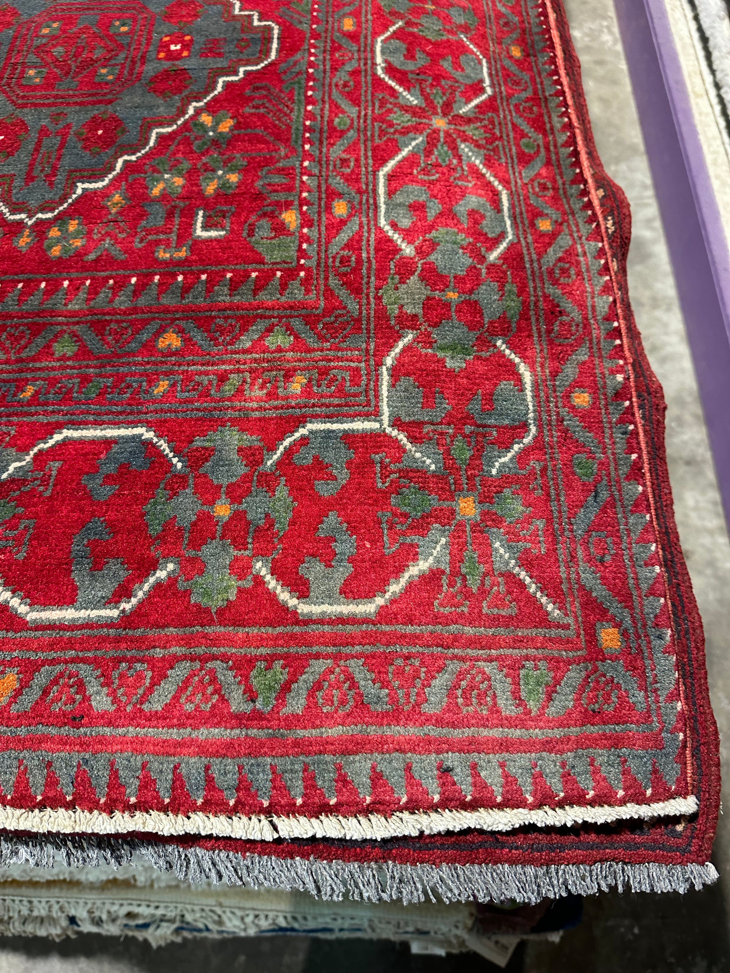 Layla Williams 2.7x12.6 Red Afghani Khamyab Runner