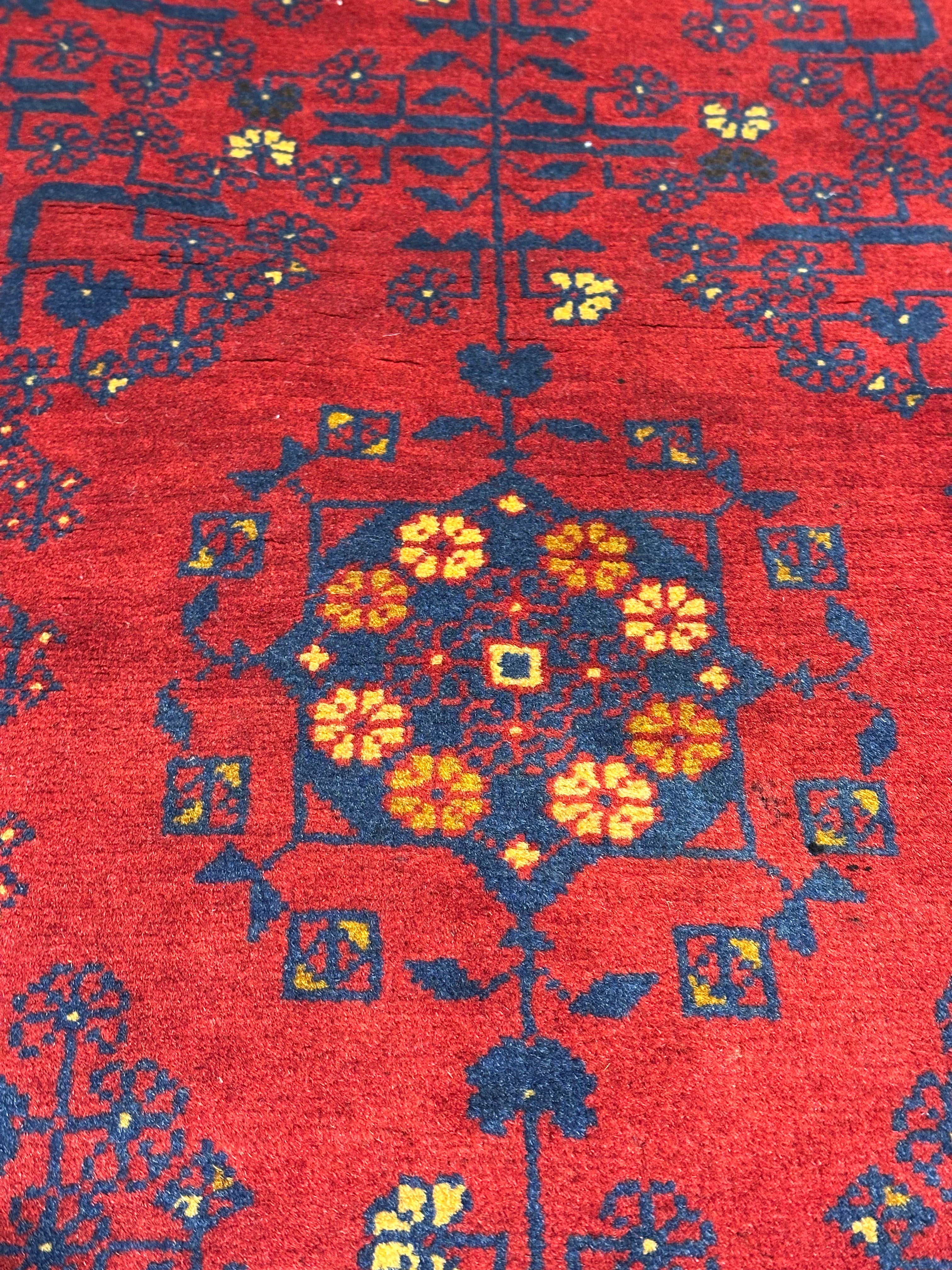 Marci Harrell 3.4x6.6 Red Afghani Khamyab Rug