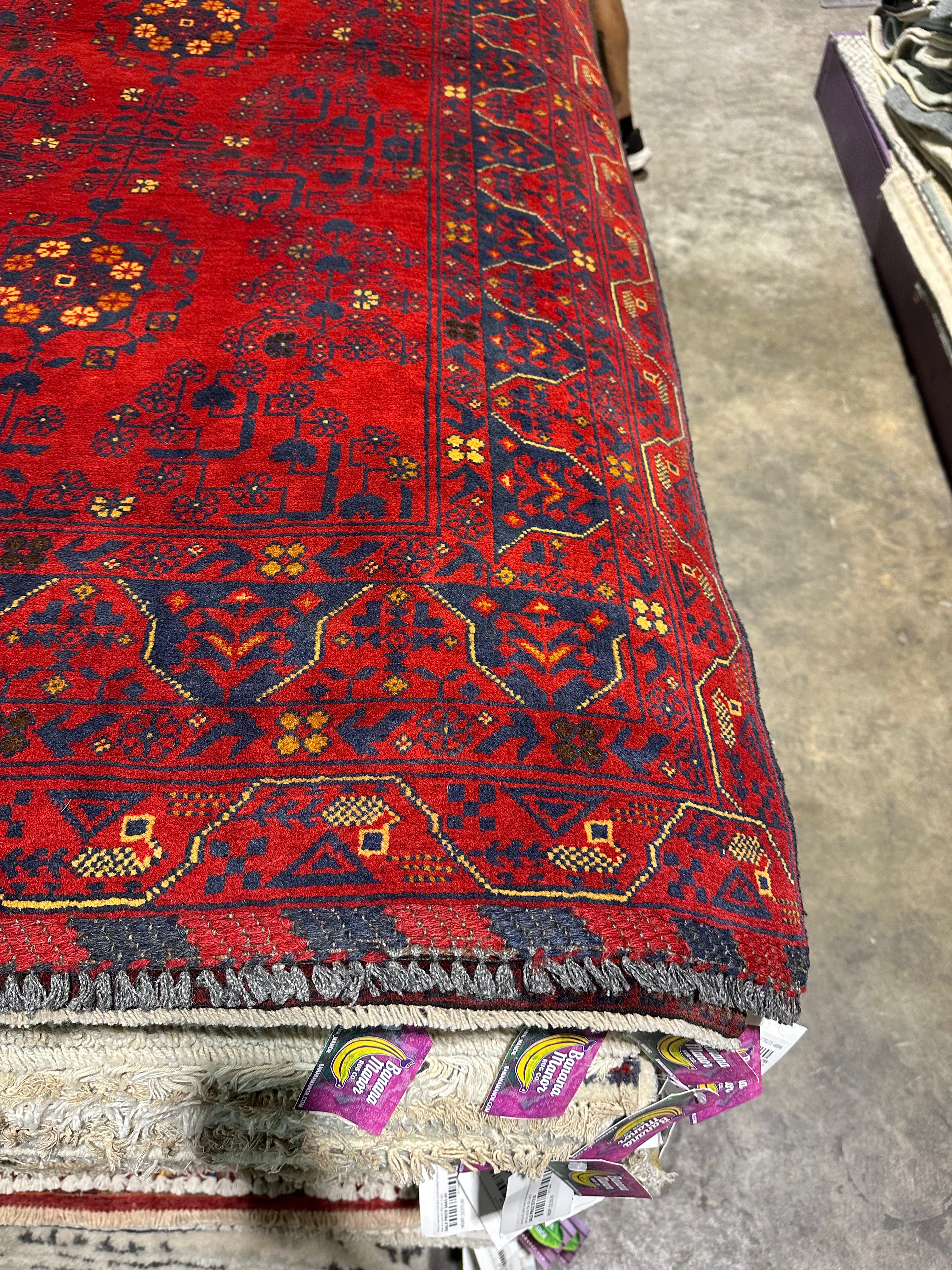 Marci Harrell 3.4x6.6 Red Afghani Khamyab Rug