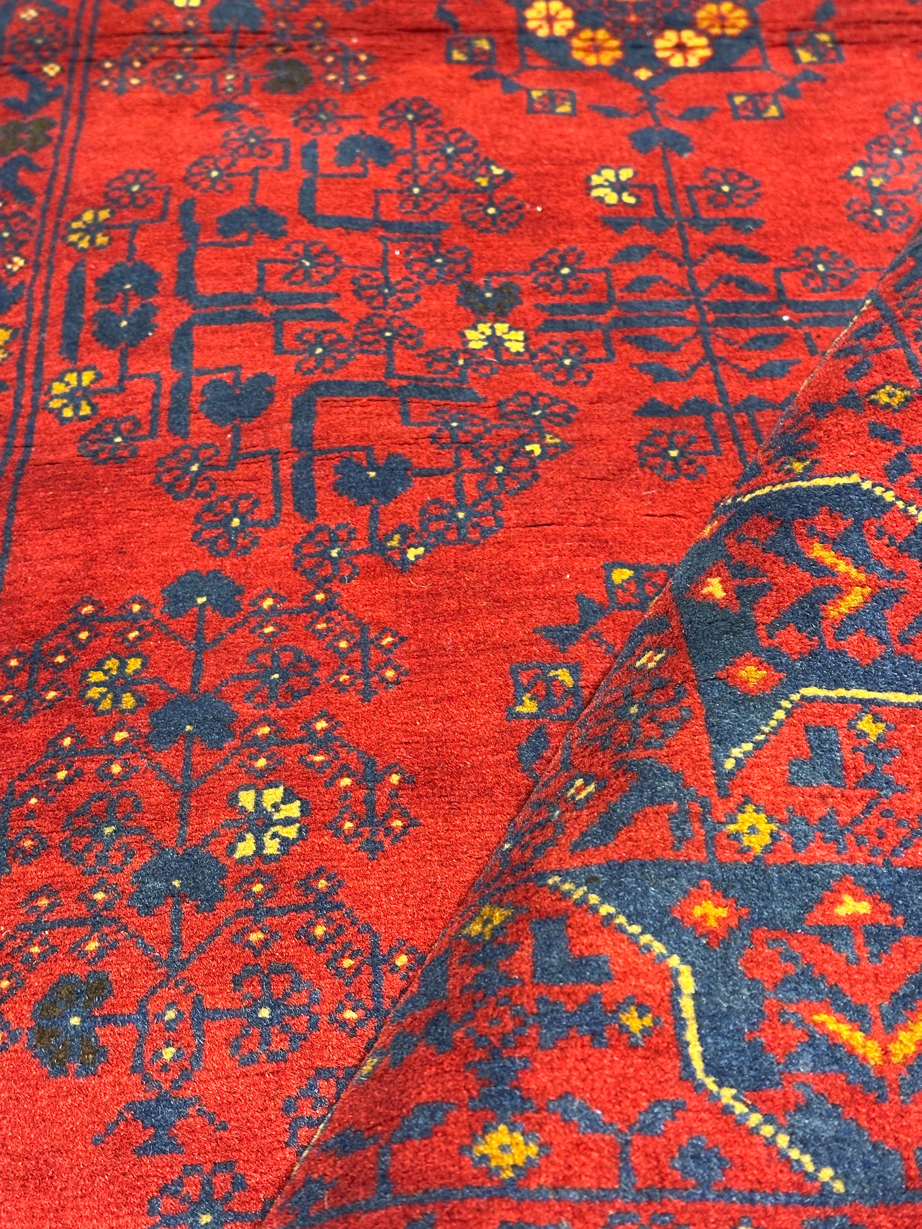 Marci Harrell 3.4x6.6 Red Afghani Khamyab Rug