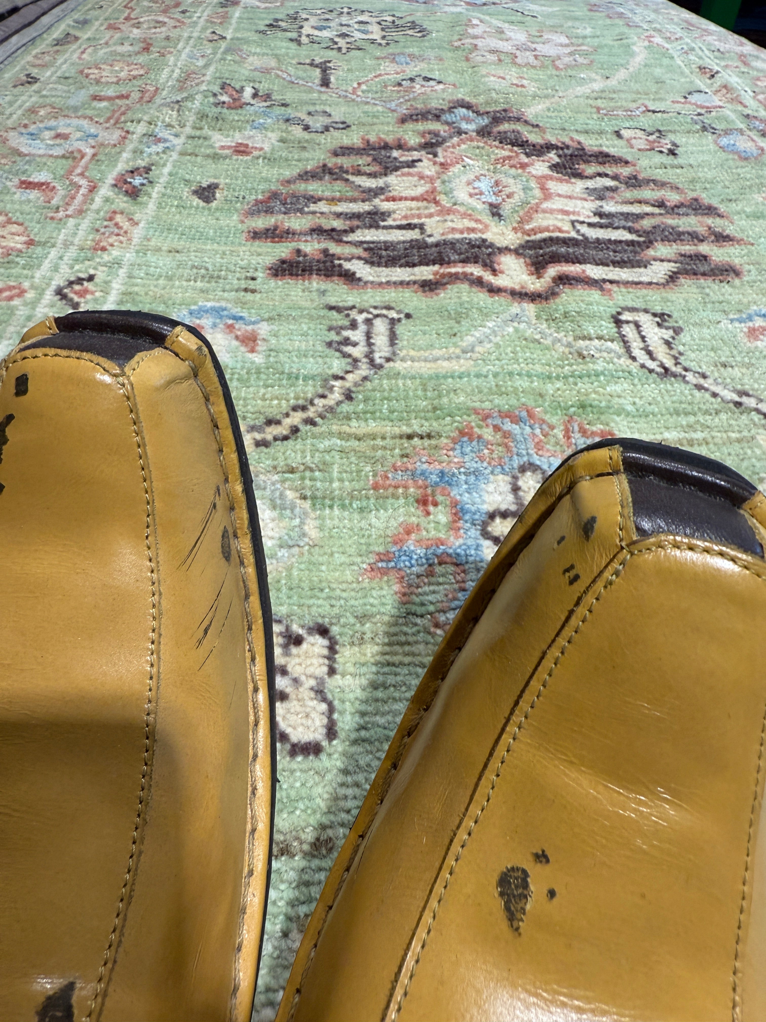 Laura Sanderson 2.8x11.10 Green Afghani Oushak Runner