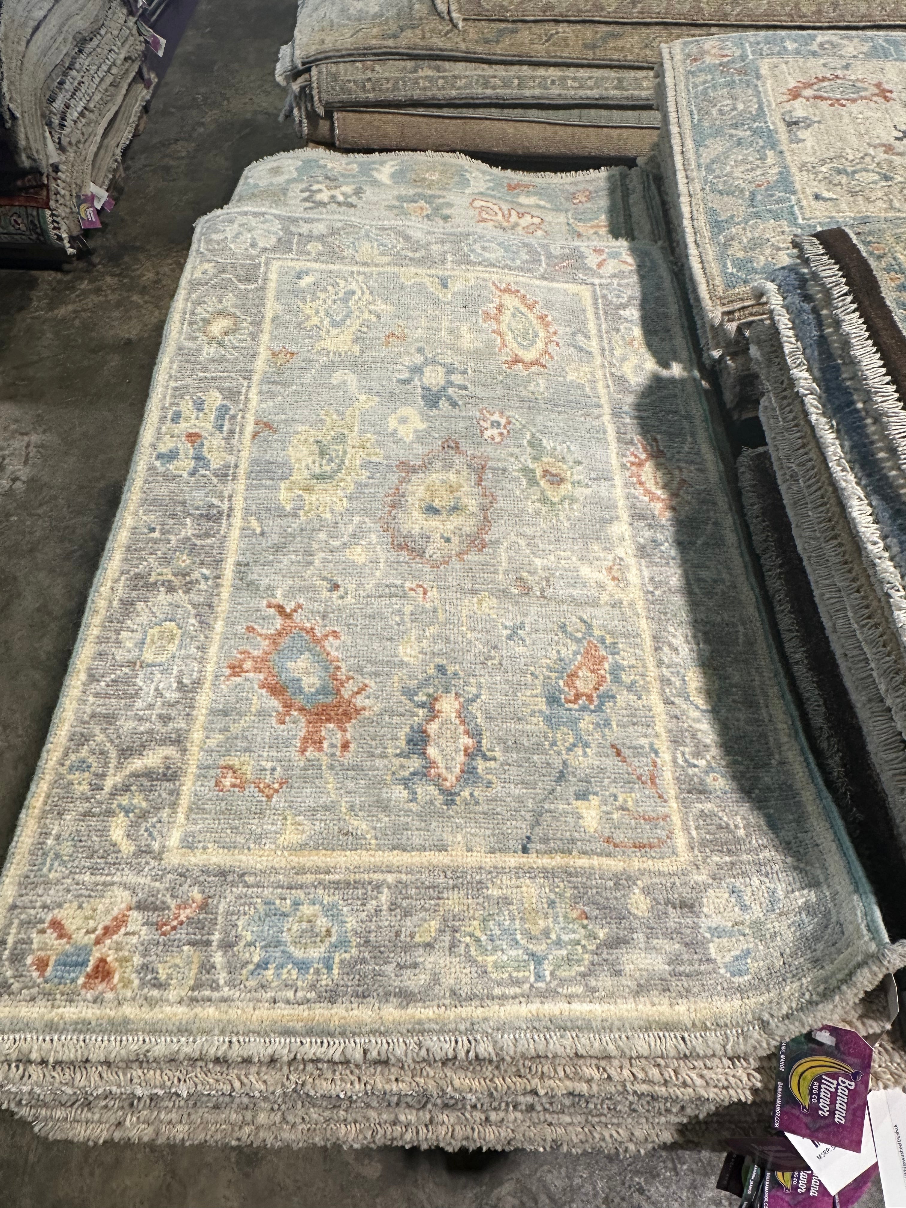 Joanne Lowe 2x3.2 Afghani Whitewashed Oushak