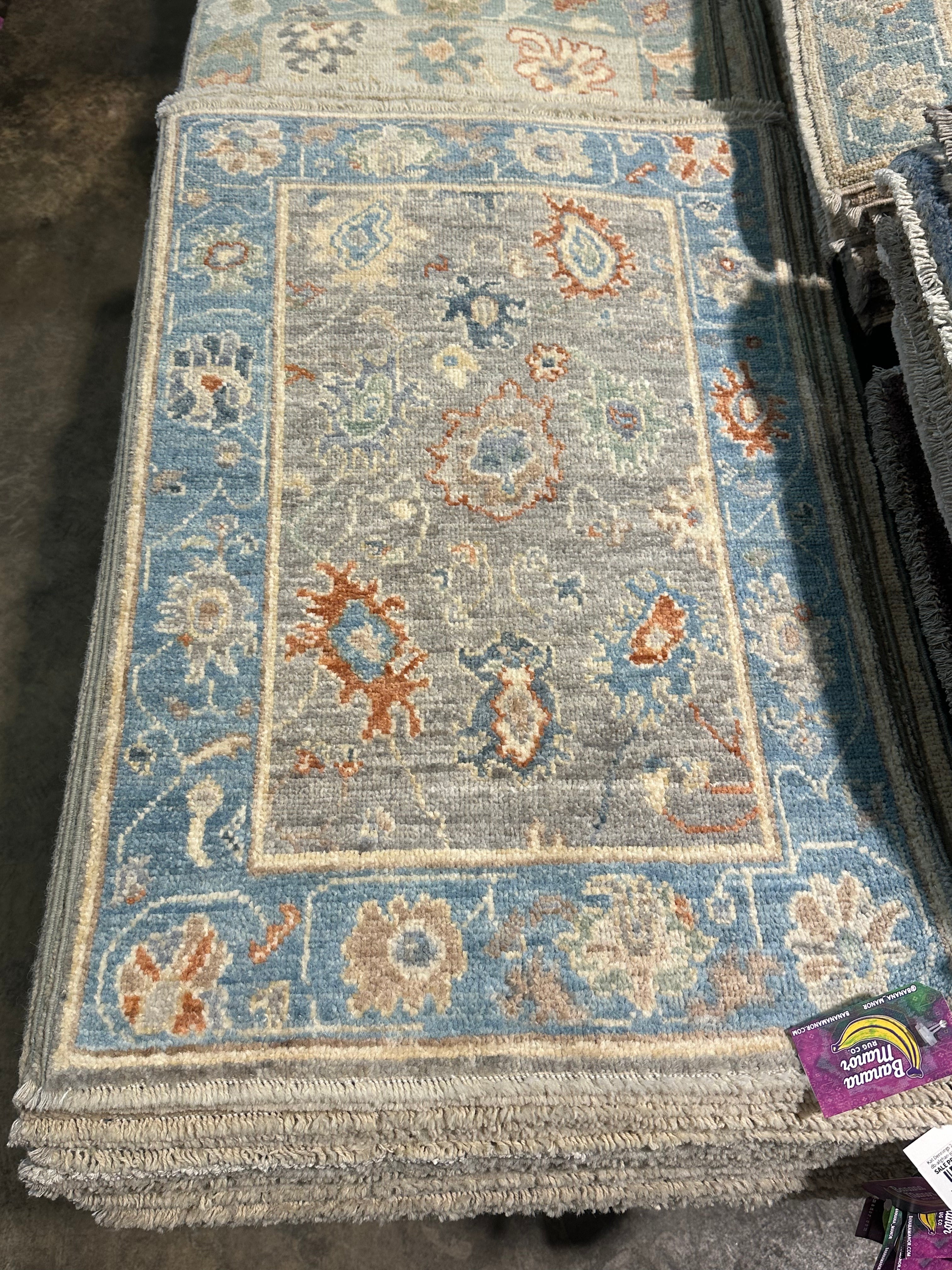Beverly D'Angelo 1.11x2.11 Afghani Whitewashed Oushak