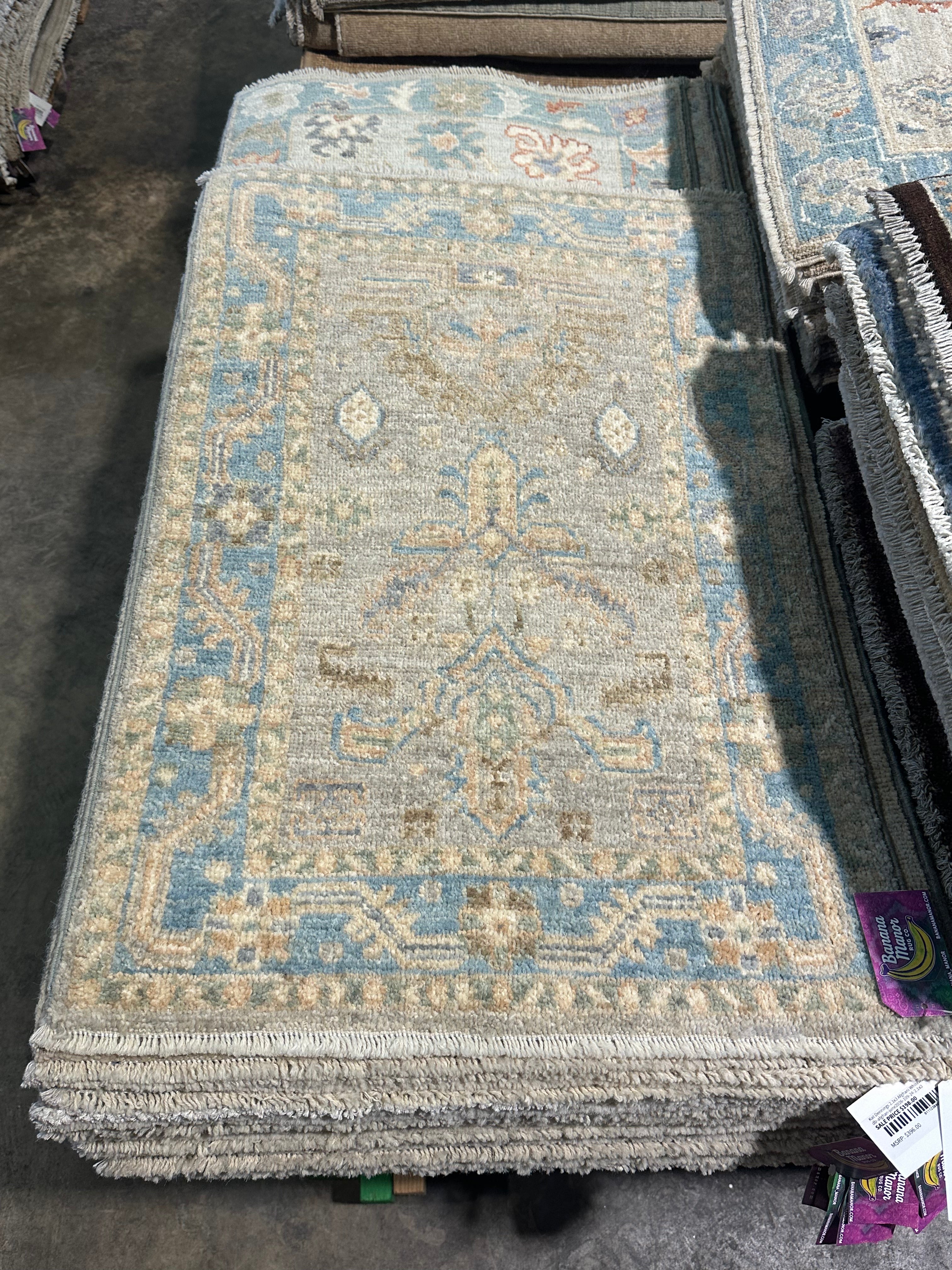 Harmony Monty 2x3.2 Afghani Whitewashed Oushak