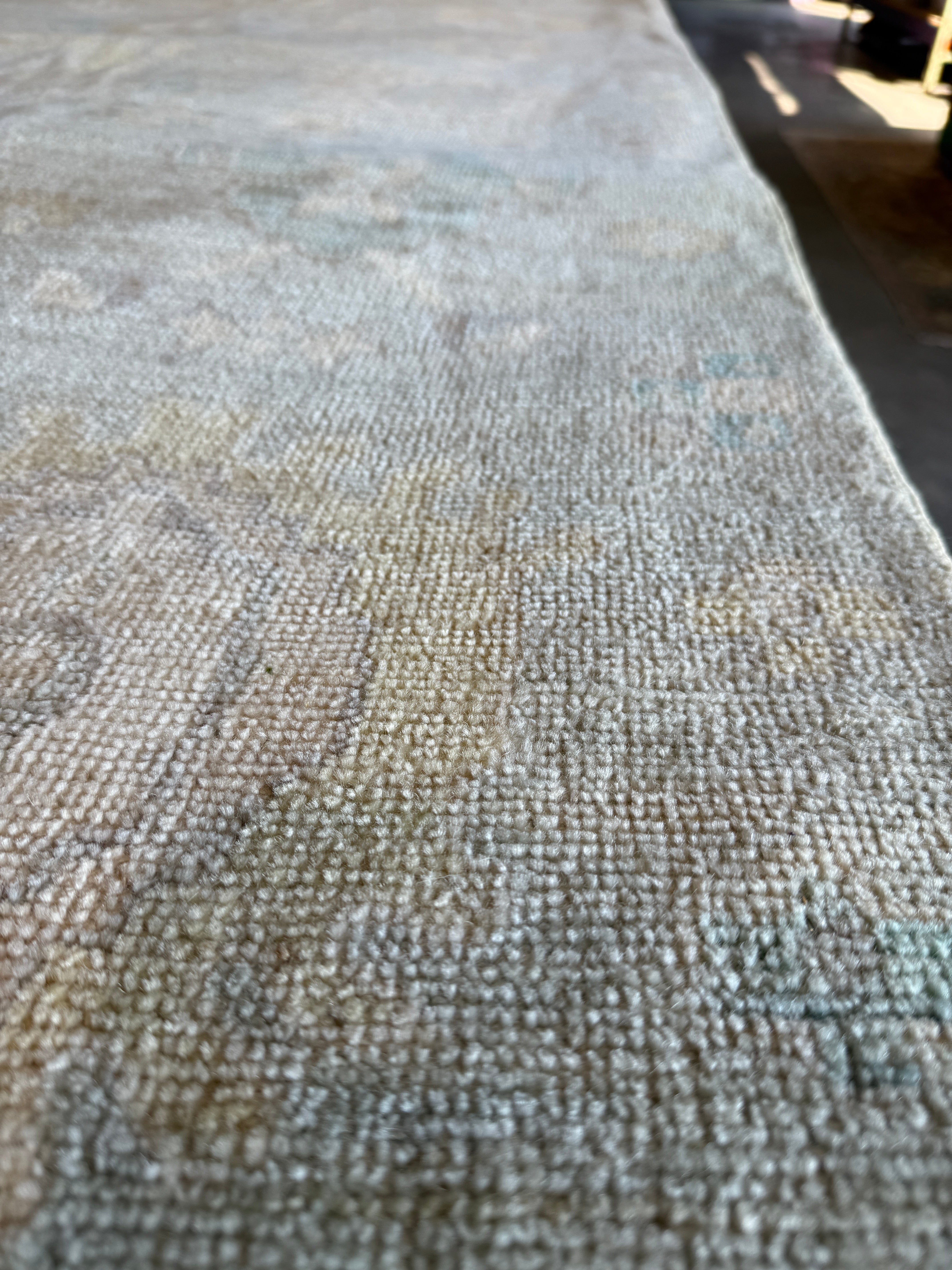 Cherry 9.1x11.10 Blue Afghani Whitewashed Oushak