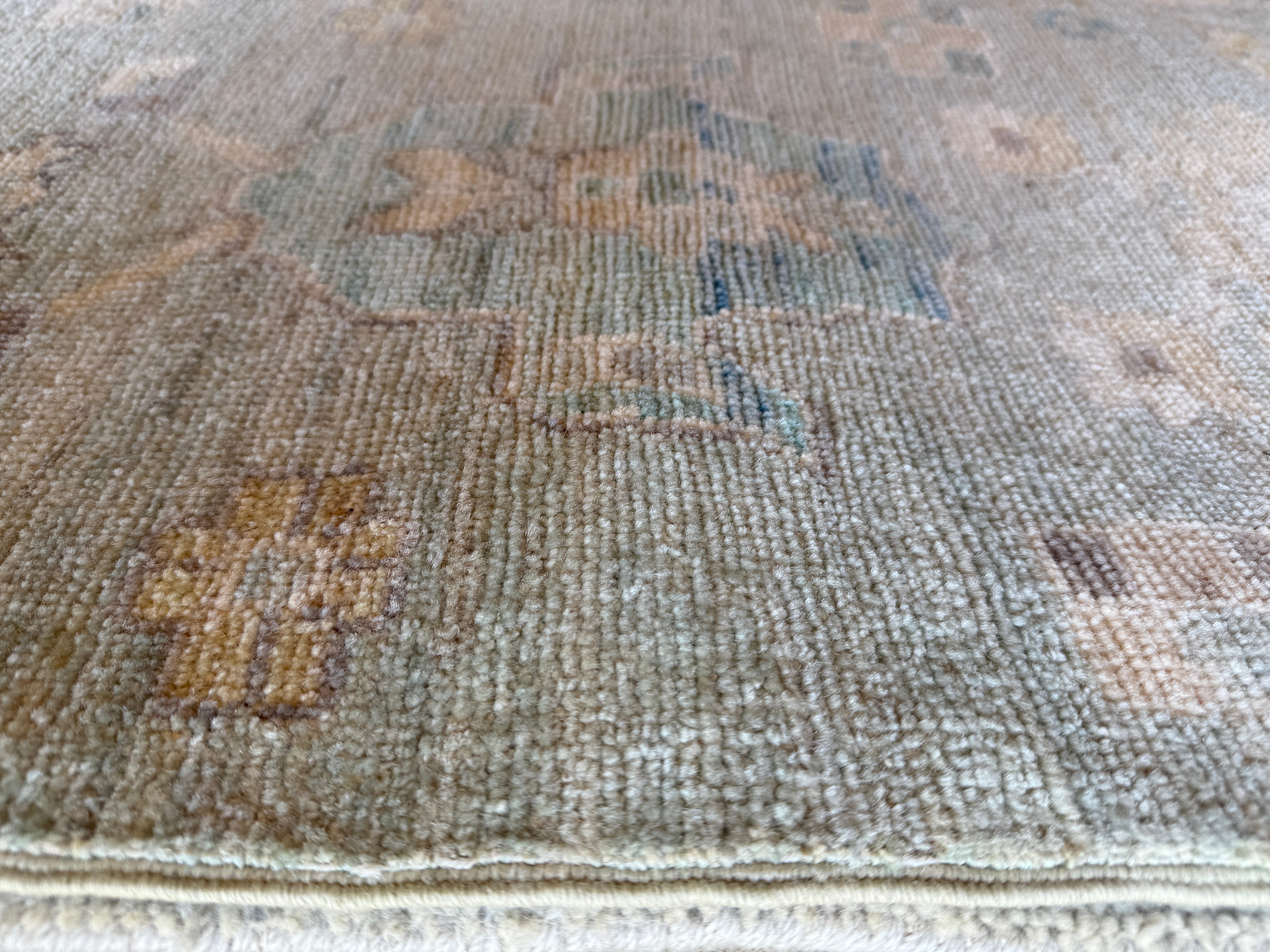 Cherry 9.1x11.10 Blue Afghani Whitewashed Oushak