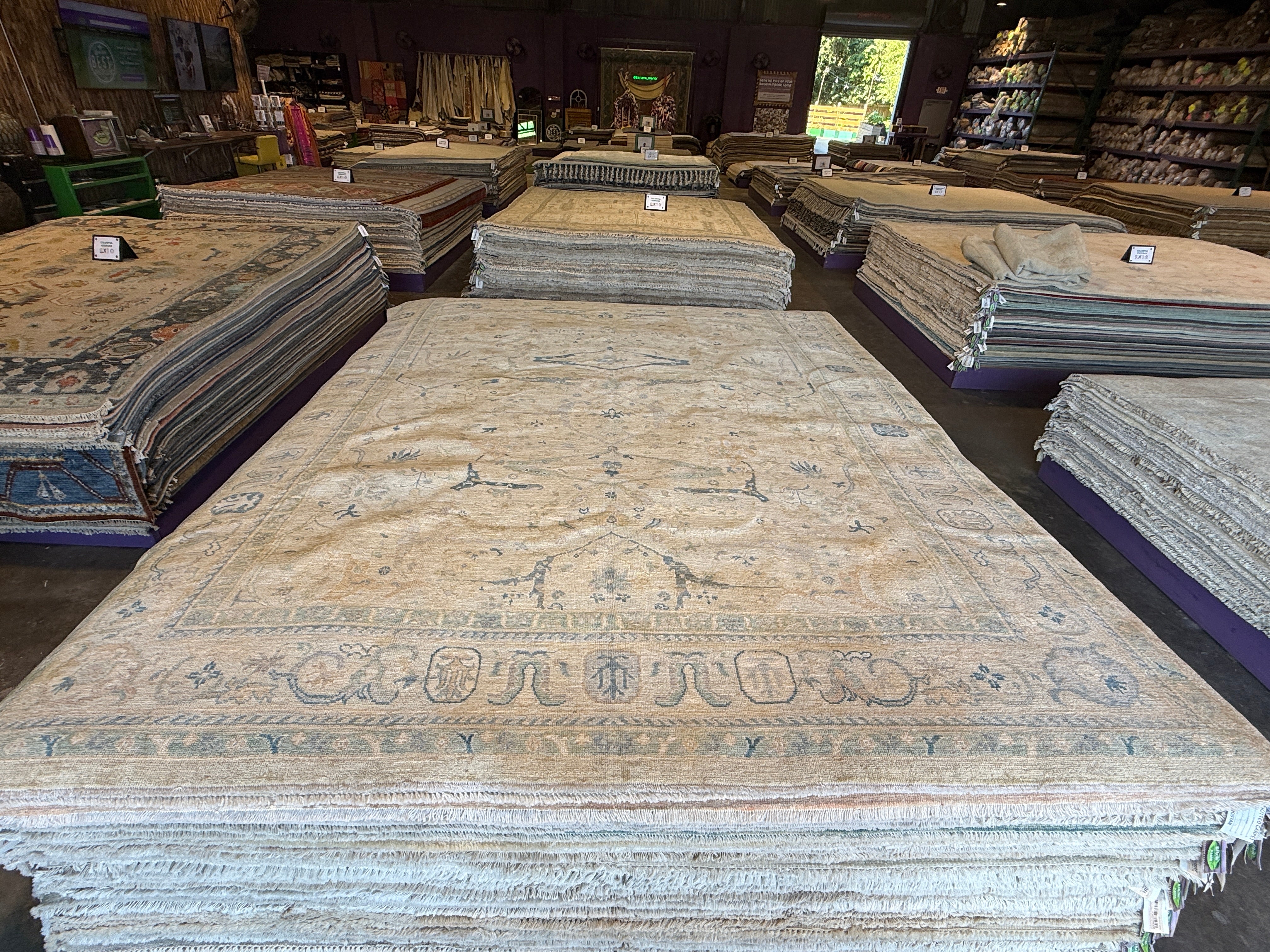 Francesca Corney 8.4x11.3 COLOR Afghani Whitewashed Oushak