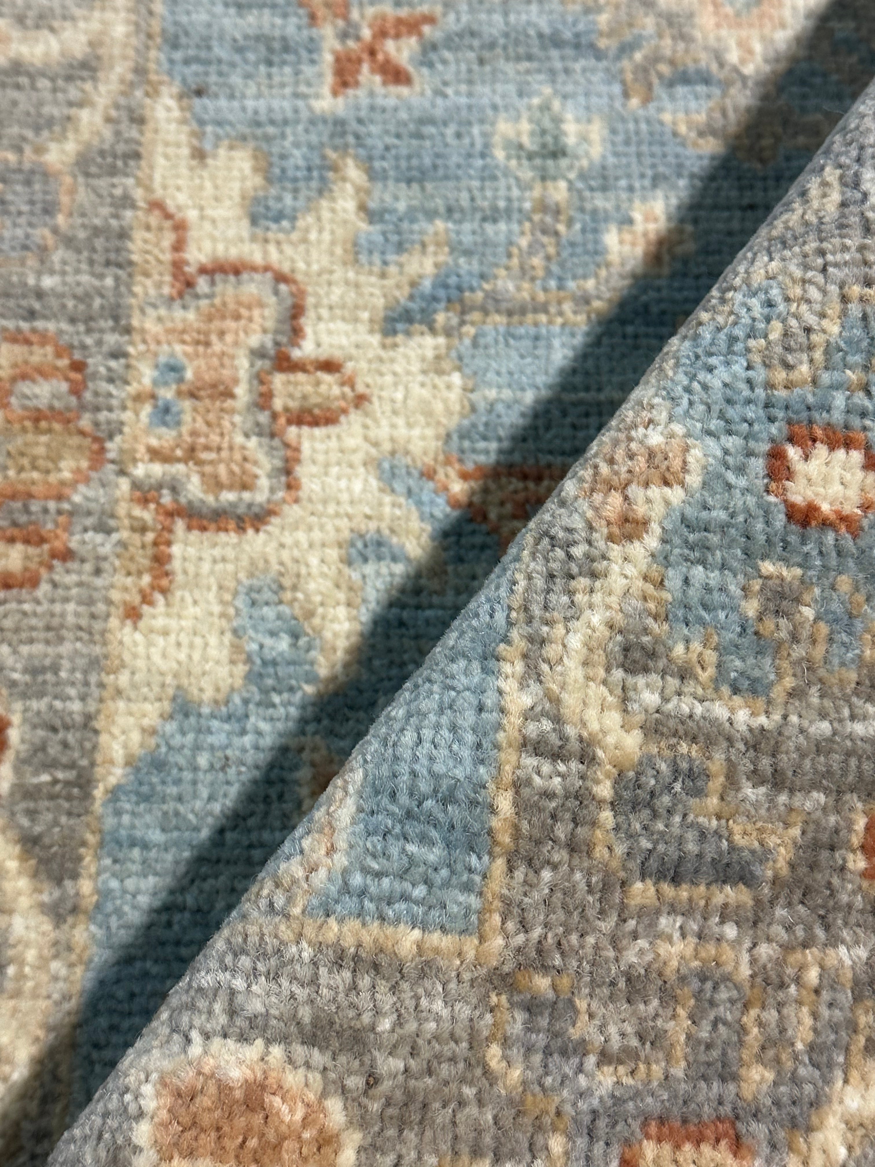 Kimberly Makkouk 1.11x4 Afghani Whitewashed Oushak
