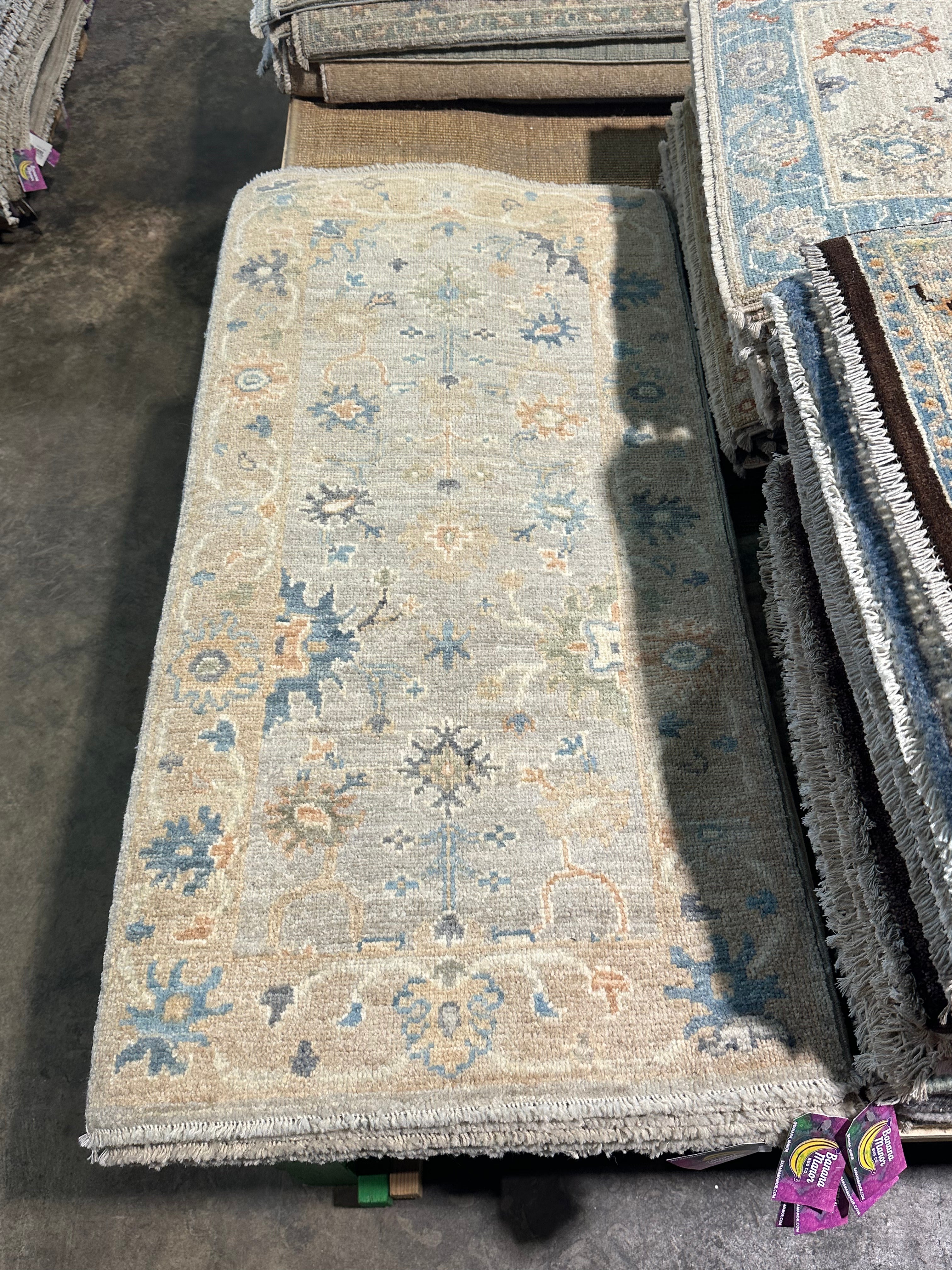 Dana Goodman 2x4 Afghani Whitewashed Oushak