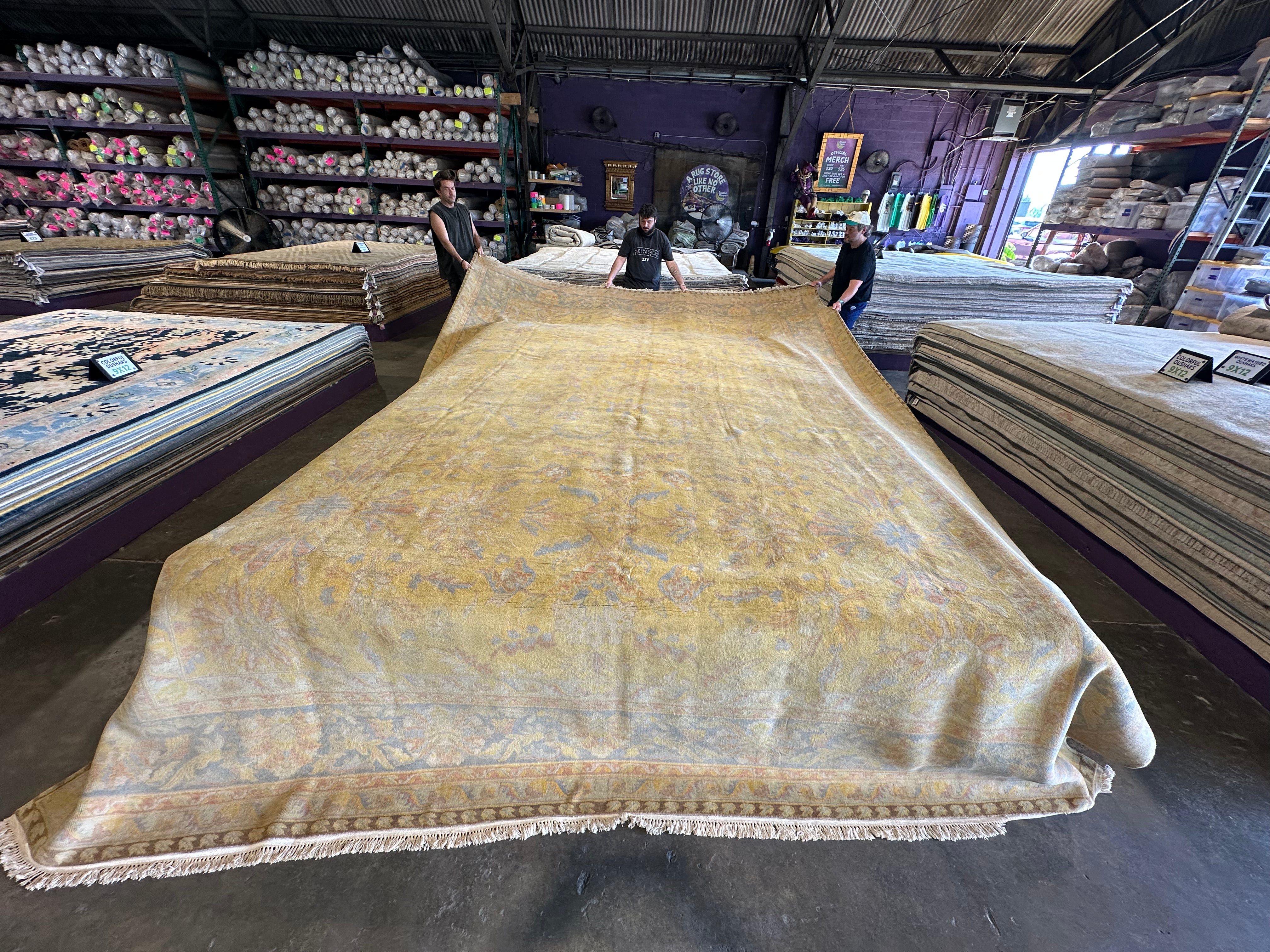Natalie Finn 12x18.2 Yellow Afghani Agra Rug