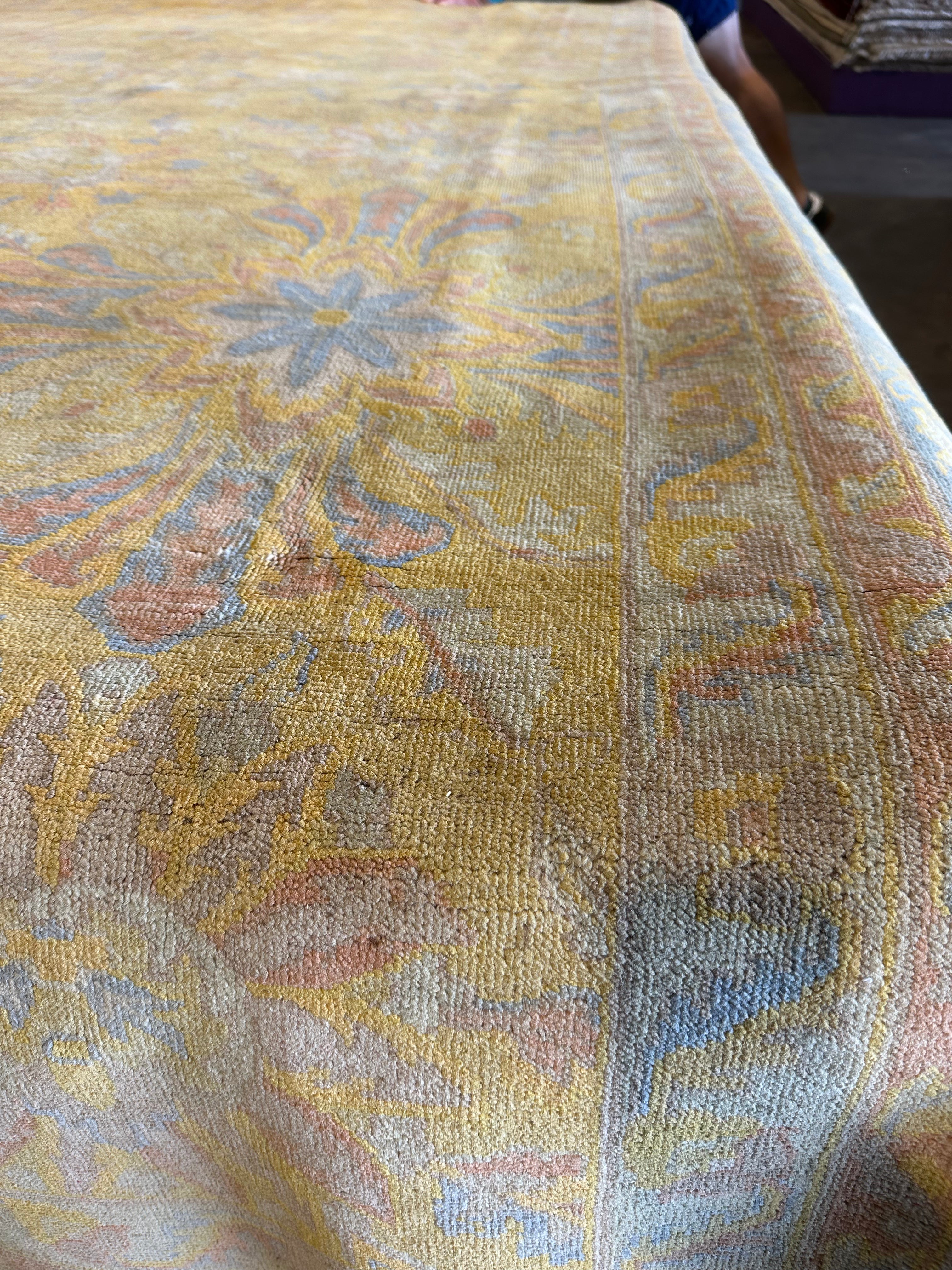 Natalie Finn 12x18.2 Yellow Afghani Agra Rug