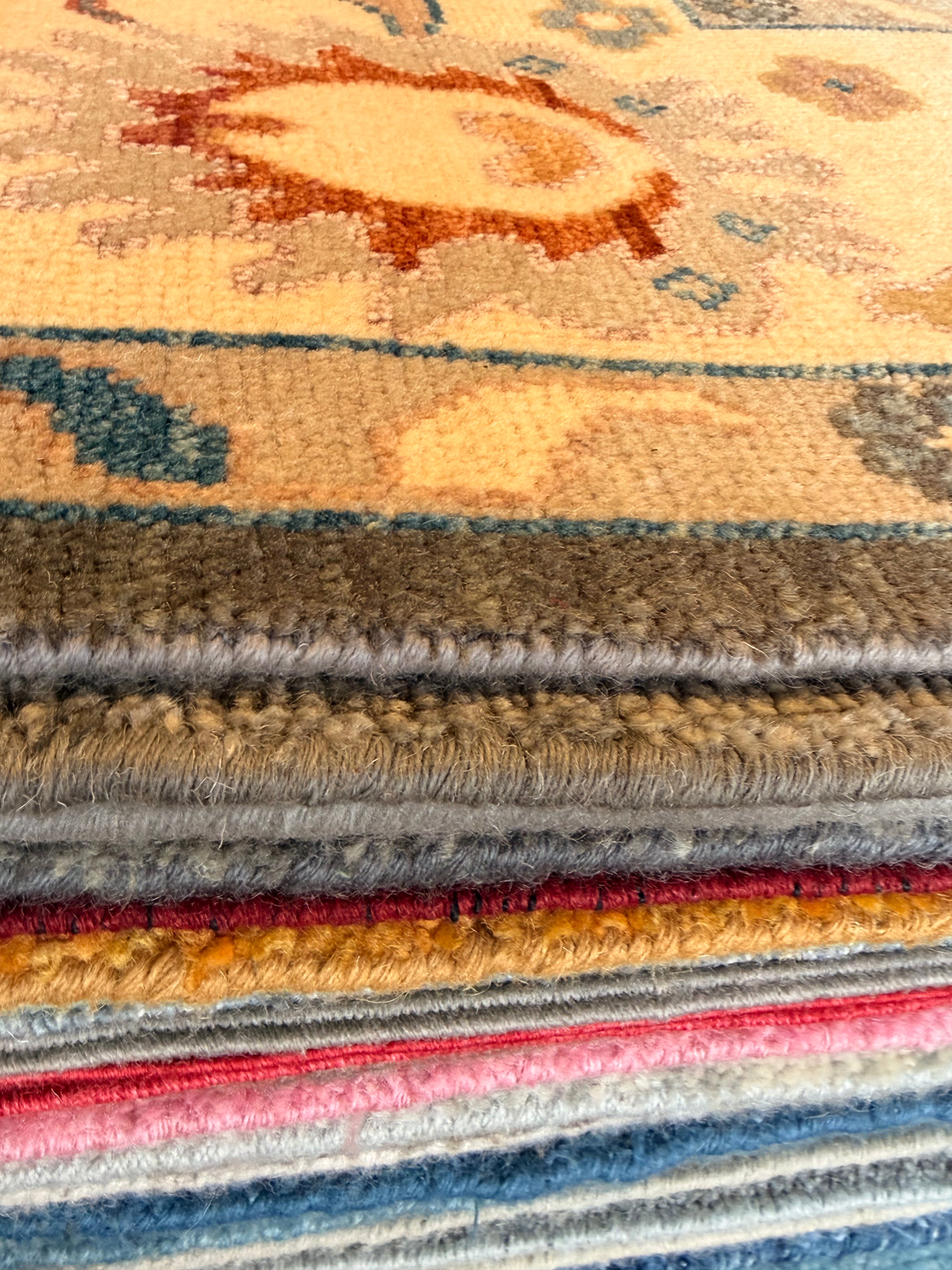 Lamanche  9x11.9 Grey and Ivory Hand-Knotted Oushak Rug