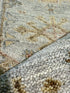 Lauren Tom 2.6x8 Grey and Tan Hand-Knotted  Oushak Runner