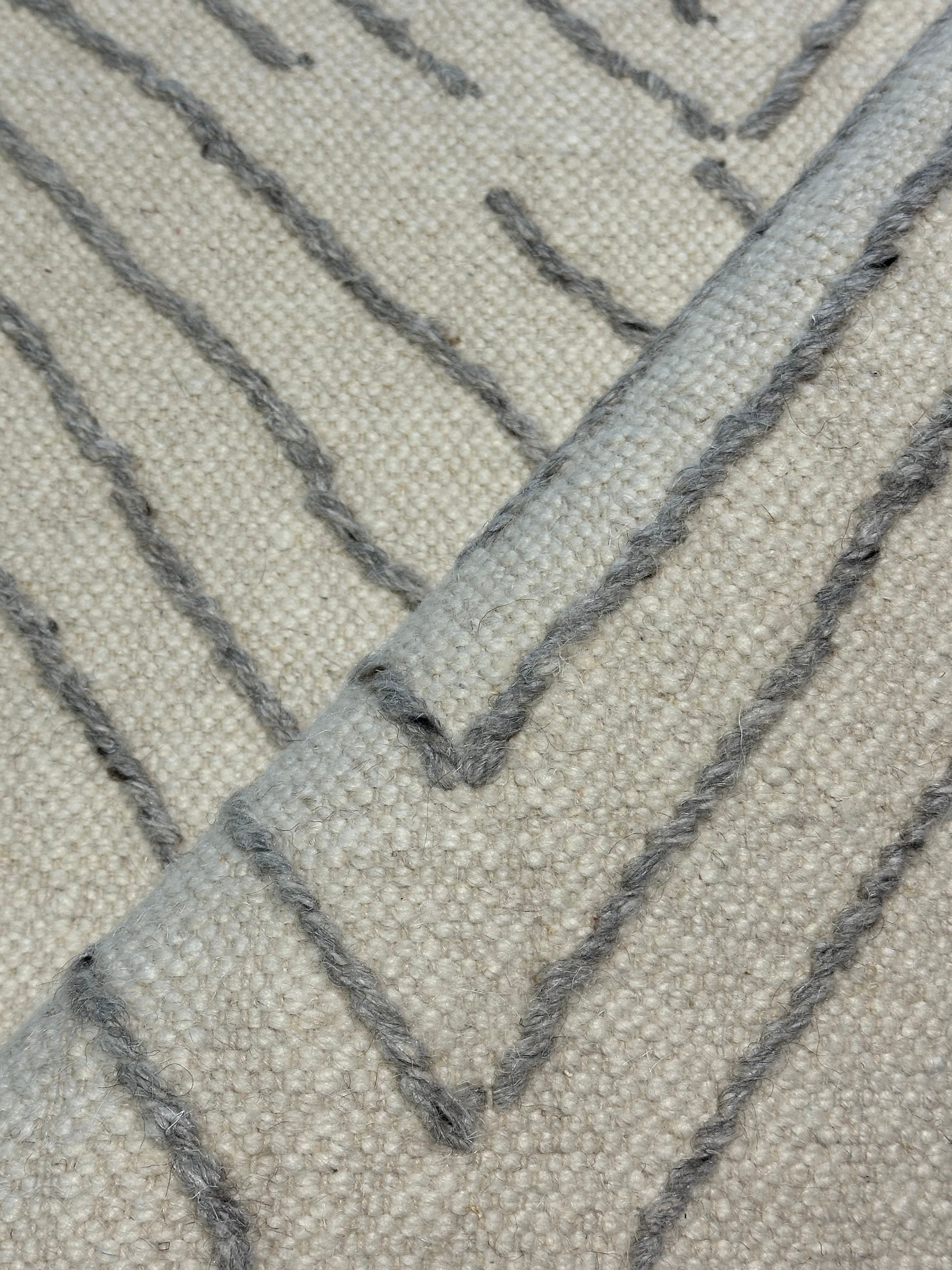 Michael DeLano 6x9 Handwoven Textured Modern Ivory