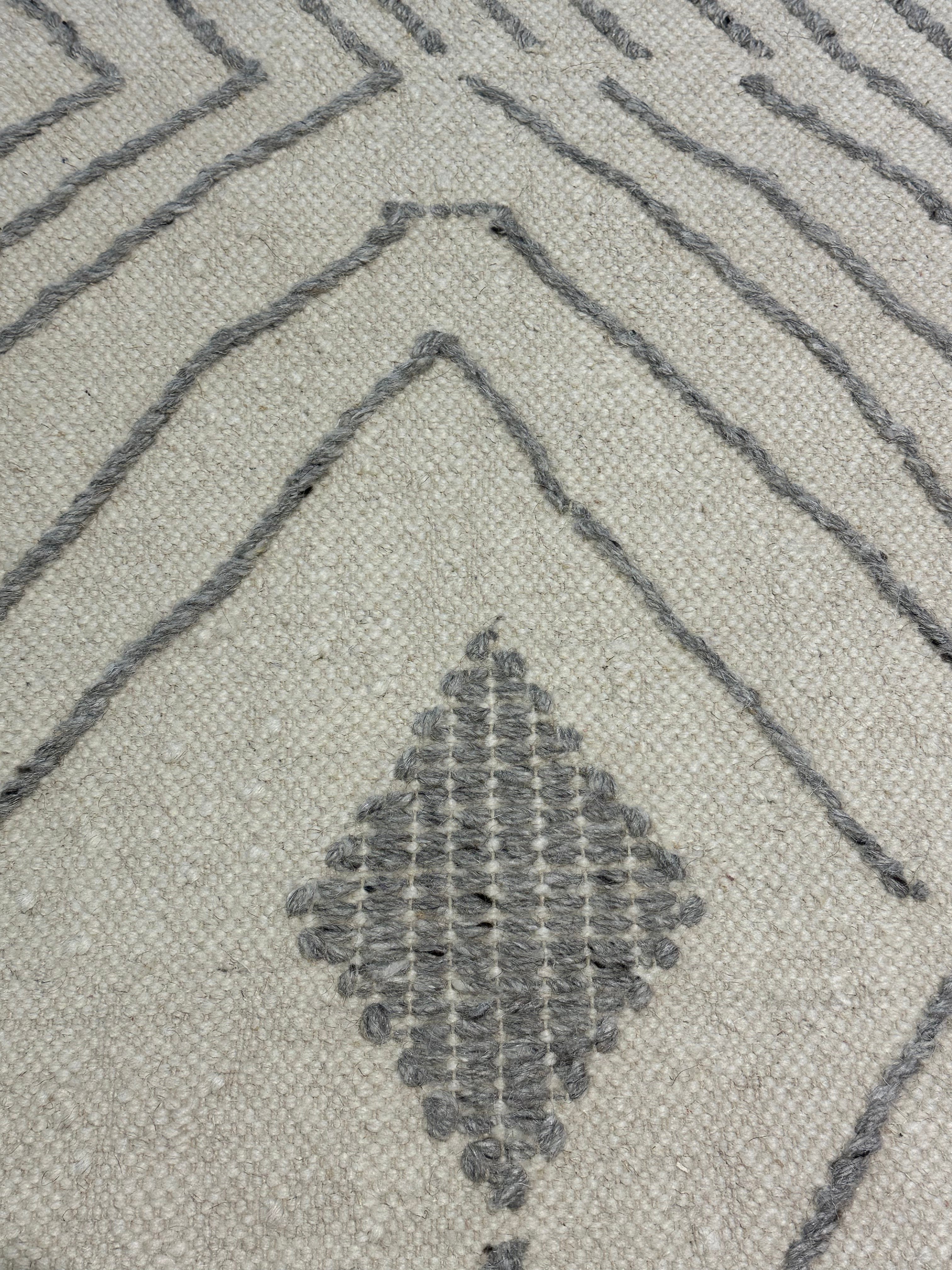 Michael DeLano 6x9 Handwoven Textured Modern Ivory