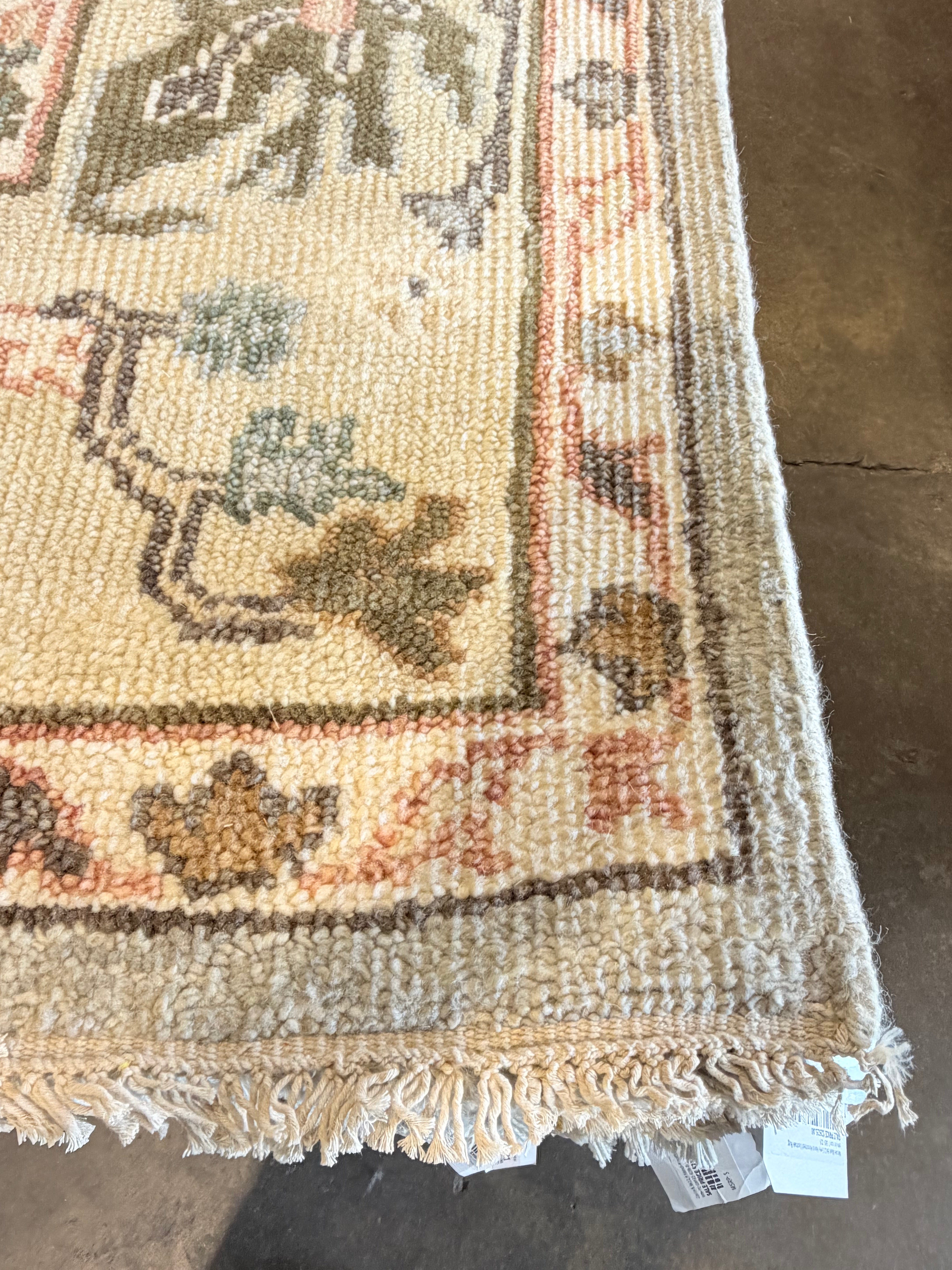 Carmen d’Alessio 9x12 Tan Hand-Knotted Oushak Rug