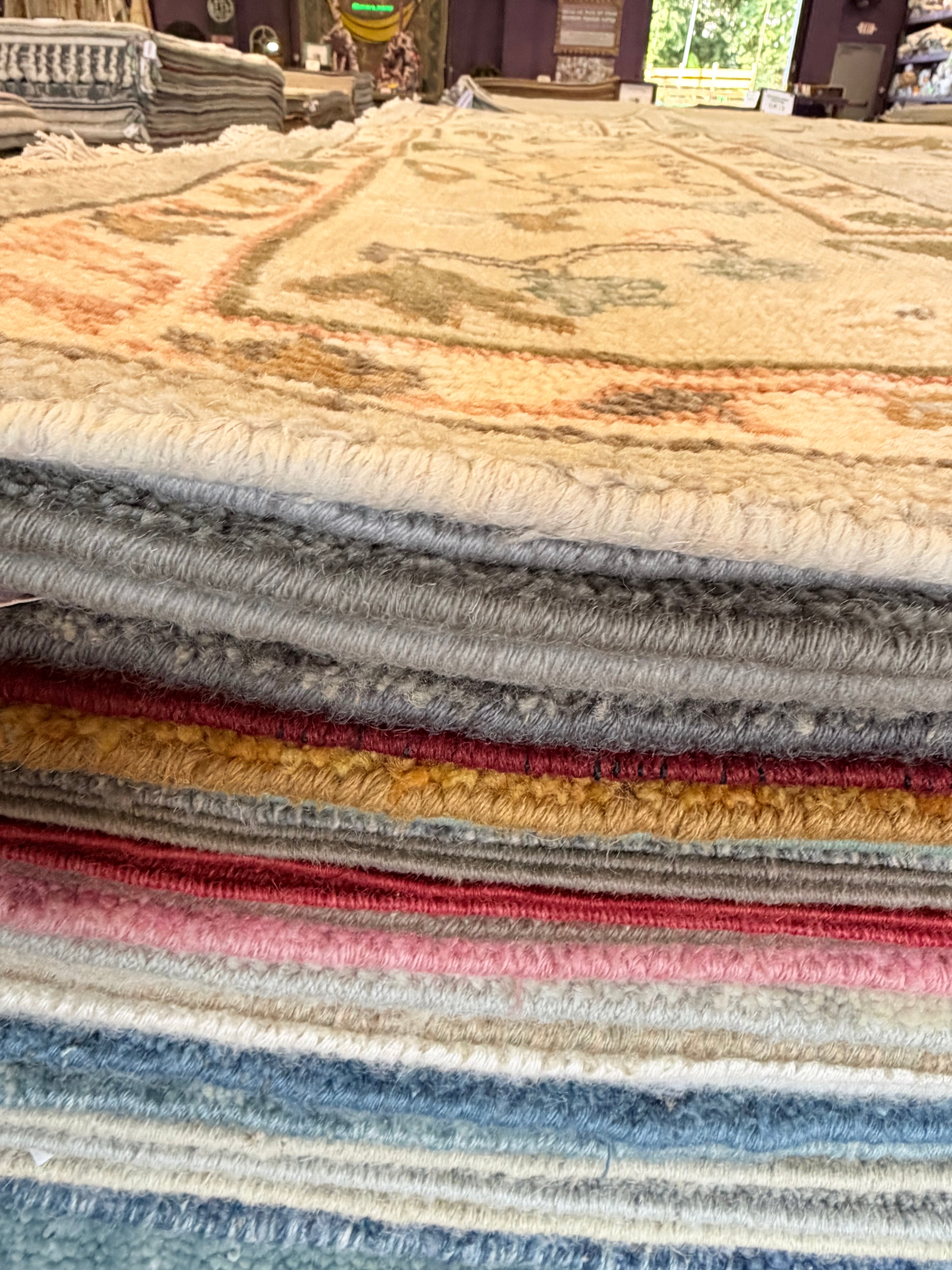 Carmen d’Alessio 9x12 Tan Hand-Knotted Oushak Rug