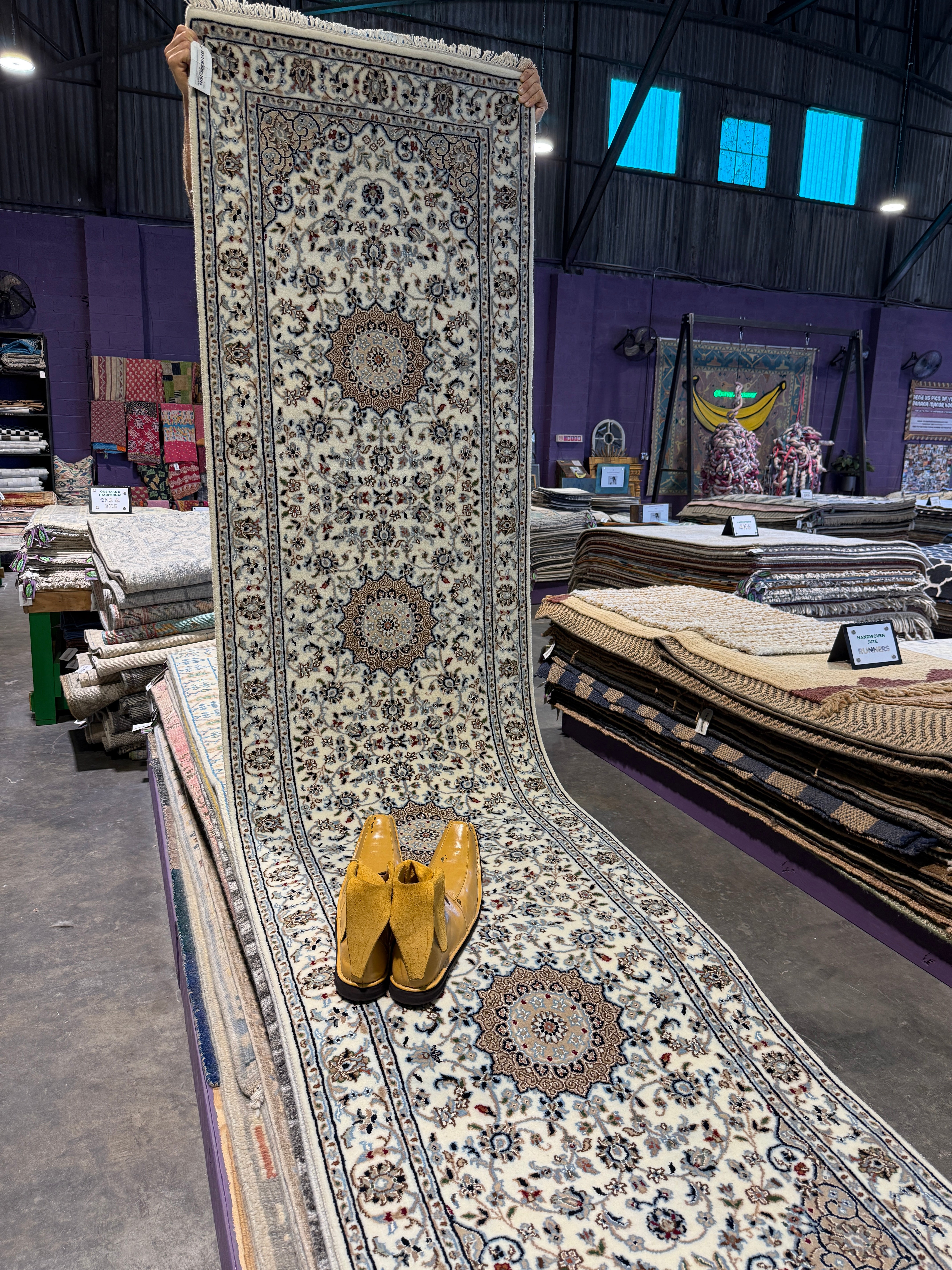 Heather Thomson 2.6x10 Grey Hand-Knotted Oushak