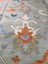 Joanna Glushak 8x10 Multi Color Hand-Knotted Oushak Rug