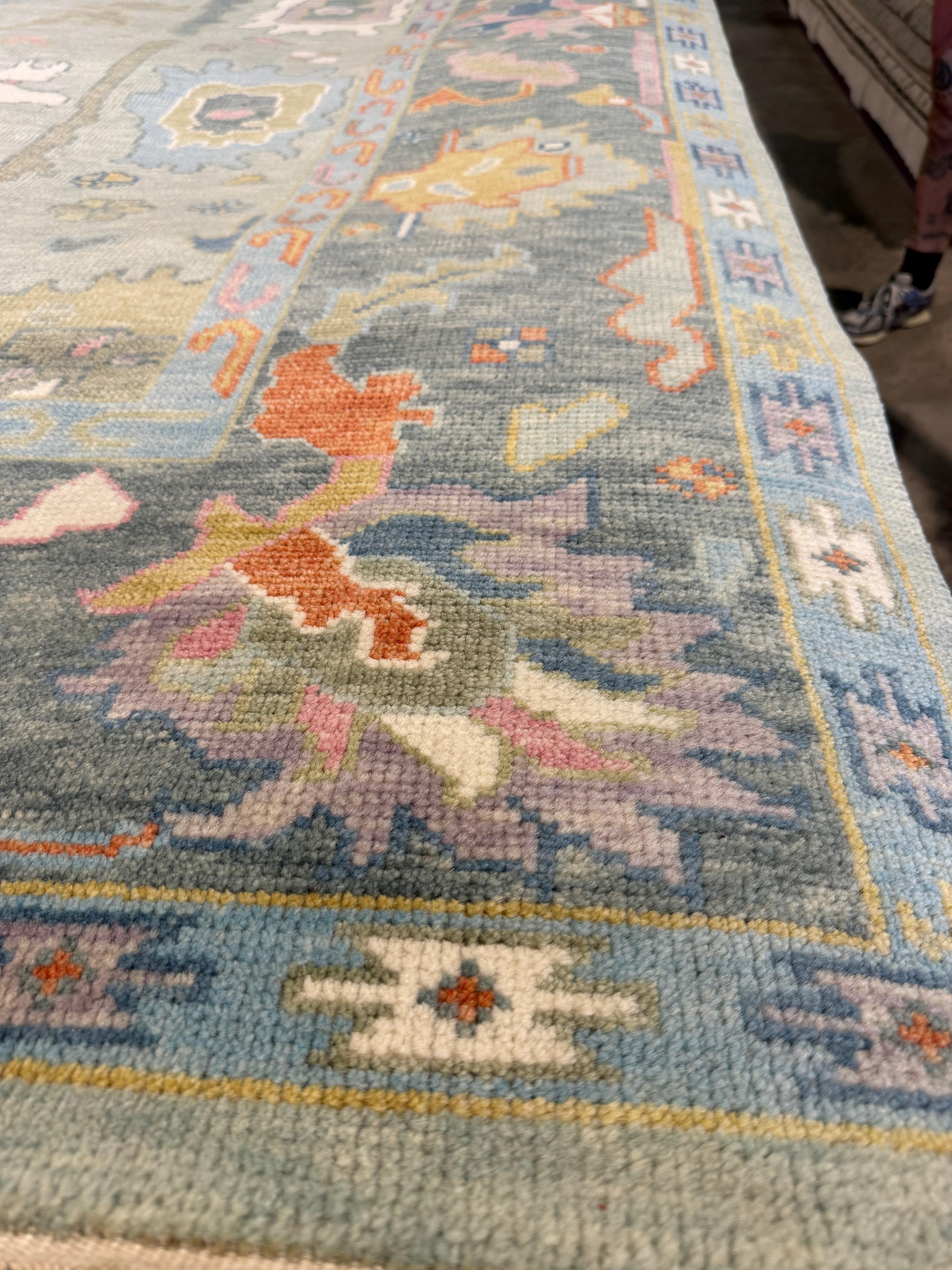 Joanna Glushak 8x10 Multi Color Hand-Knotted Oushak Rug