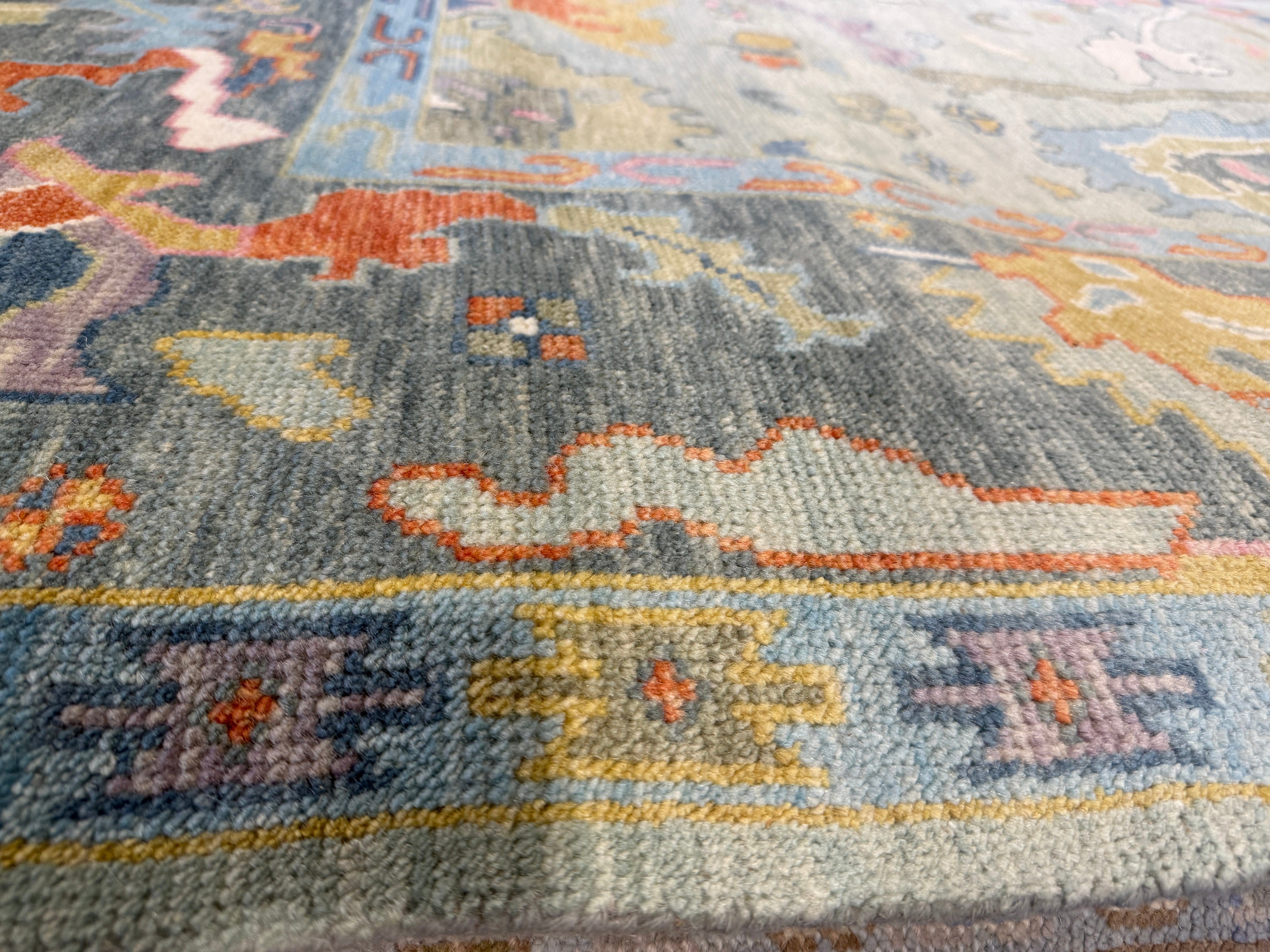 Joanna Glushak 8x10 Multi Color Hand-Knotted Oushak Rug