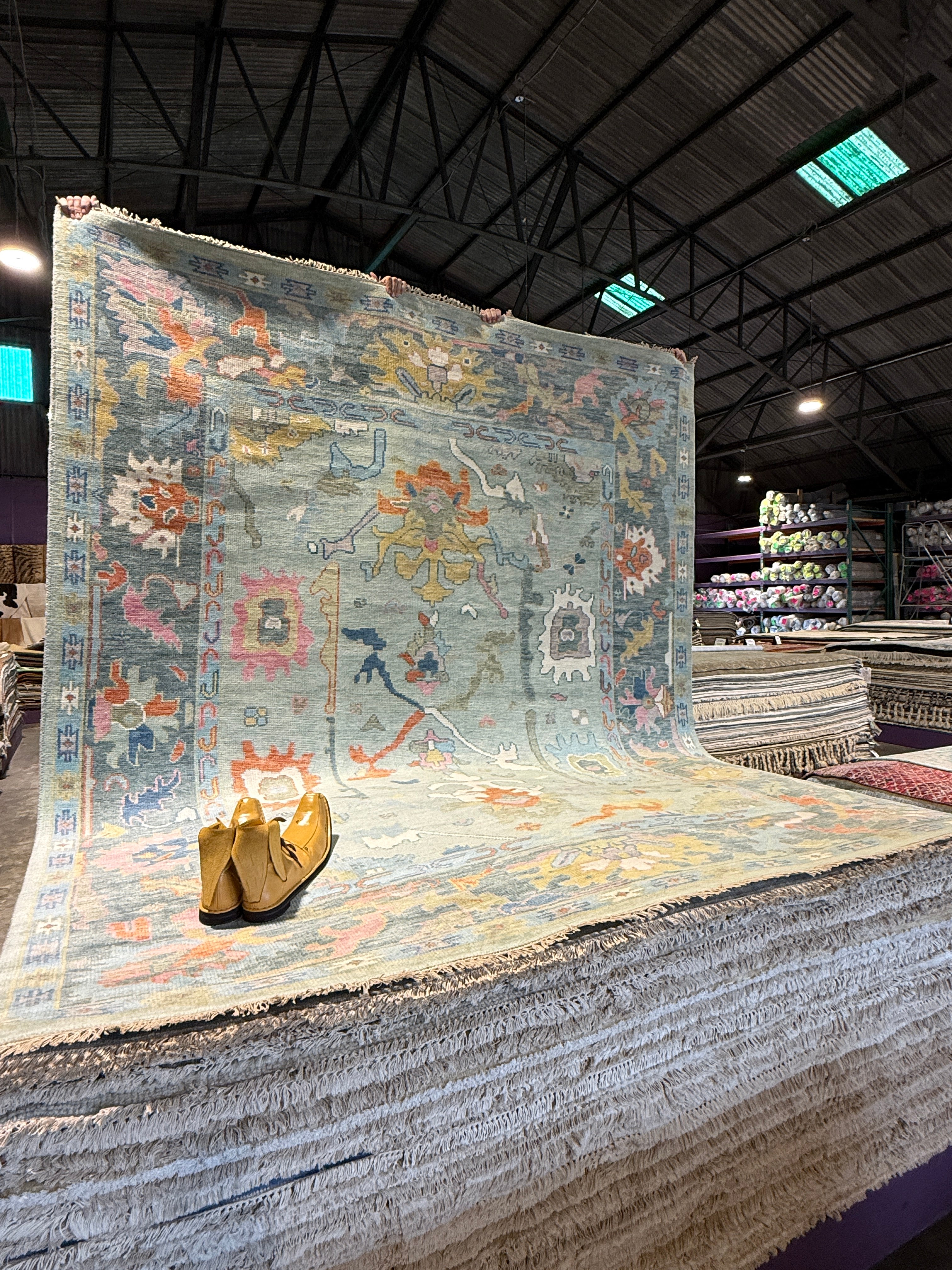 Joanna Glushak 8x10 Multi Color Hand-Knotted Oushak Rug