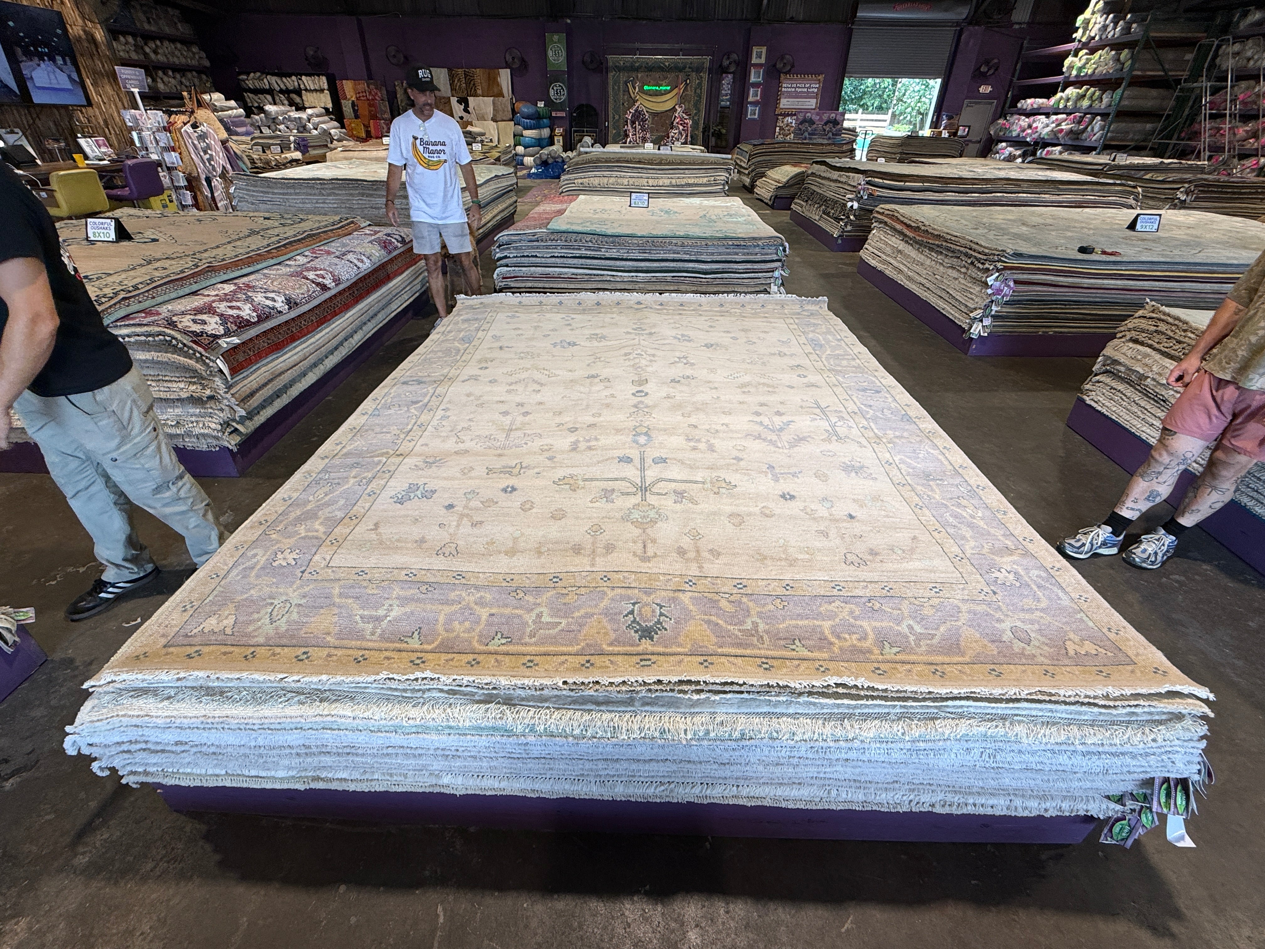 Wakeema Hollis 8x10 Lavender Hand-Knotted Oushak Rug