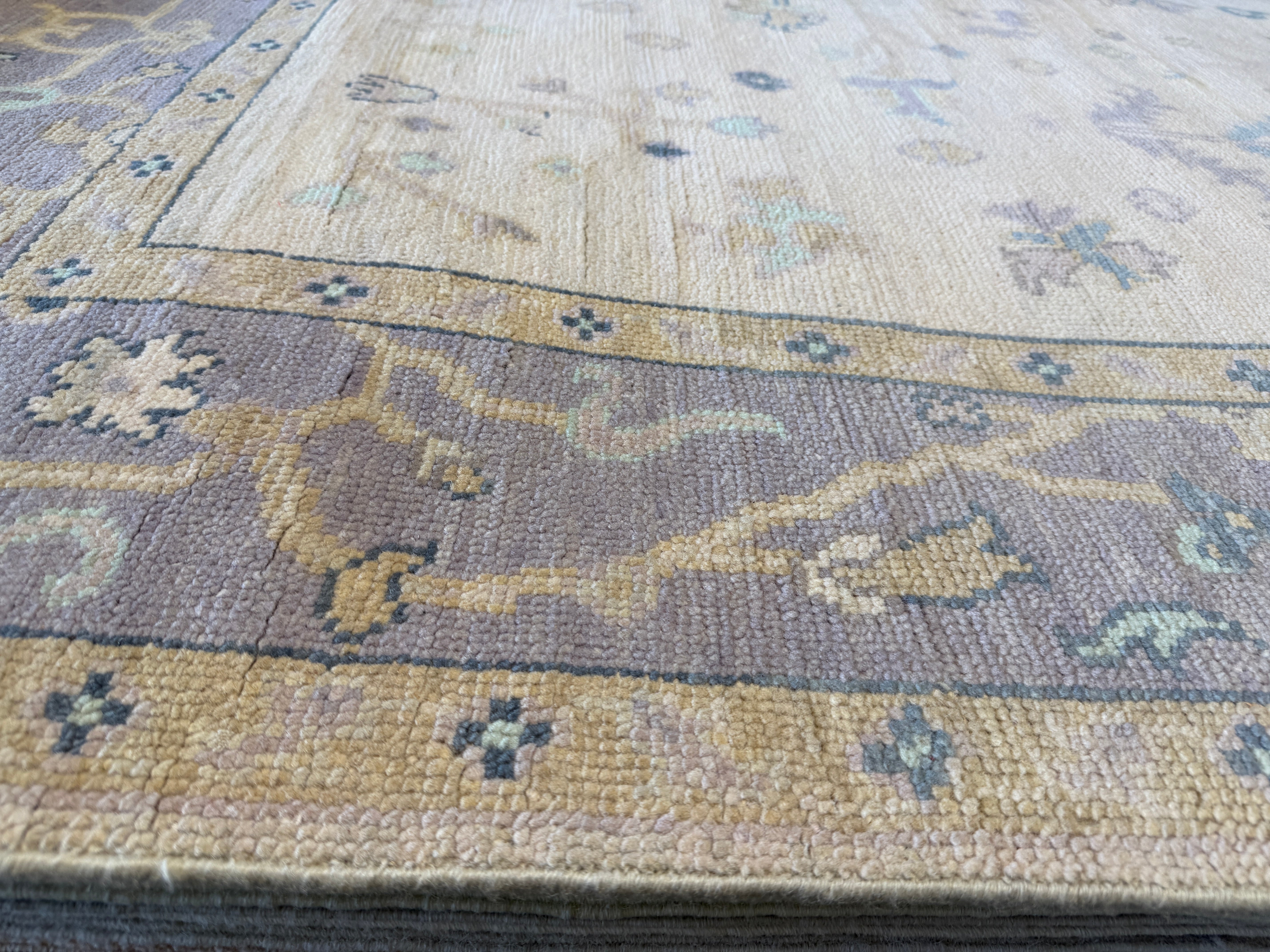 Wakeema Hollis 8x10 Lavender Hand-Knotted Oushak Rug