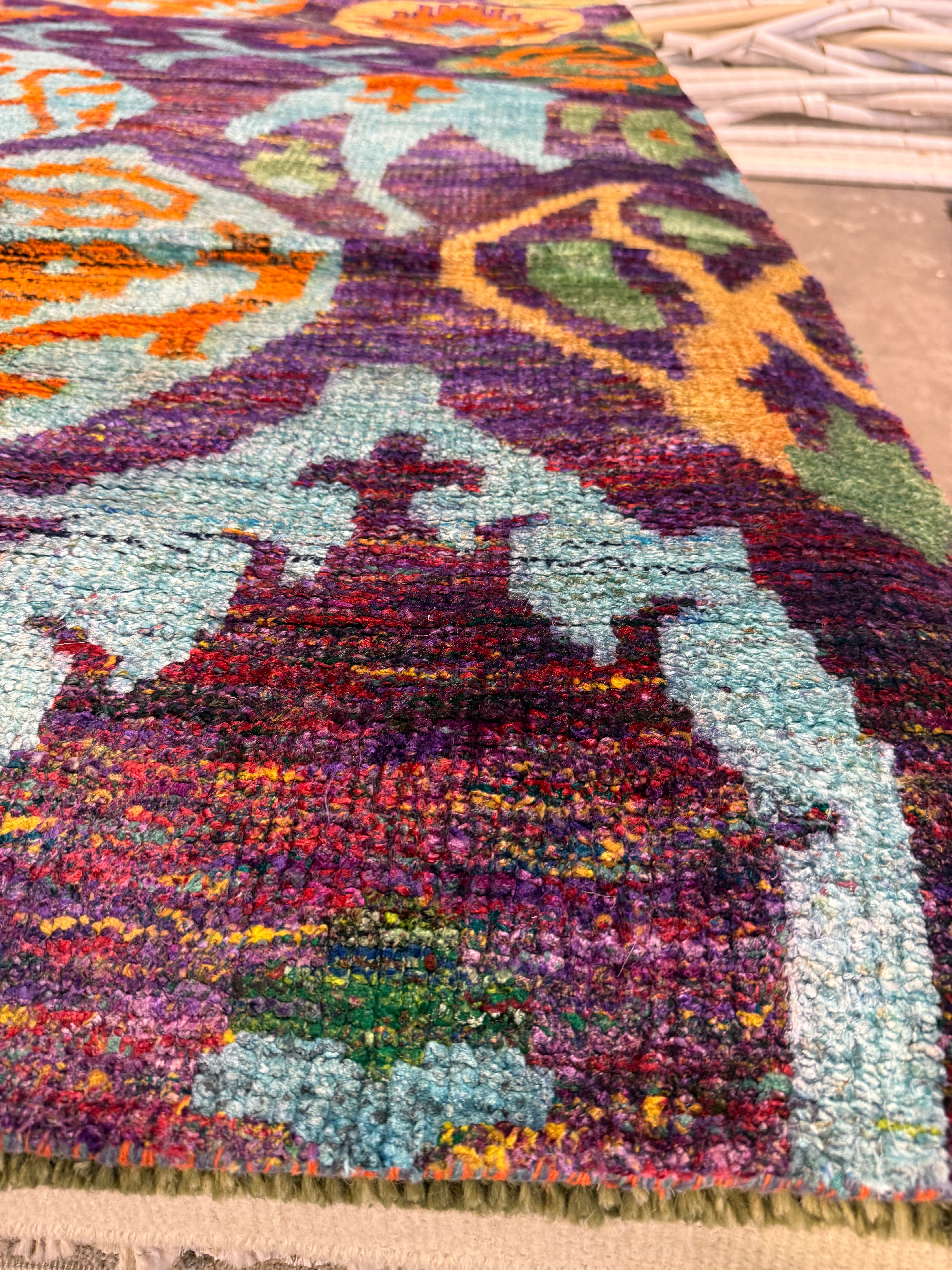 Bodhi 6x8.6 Purple Hand-Knotted Modern Style Rug