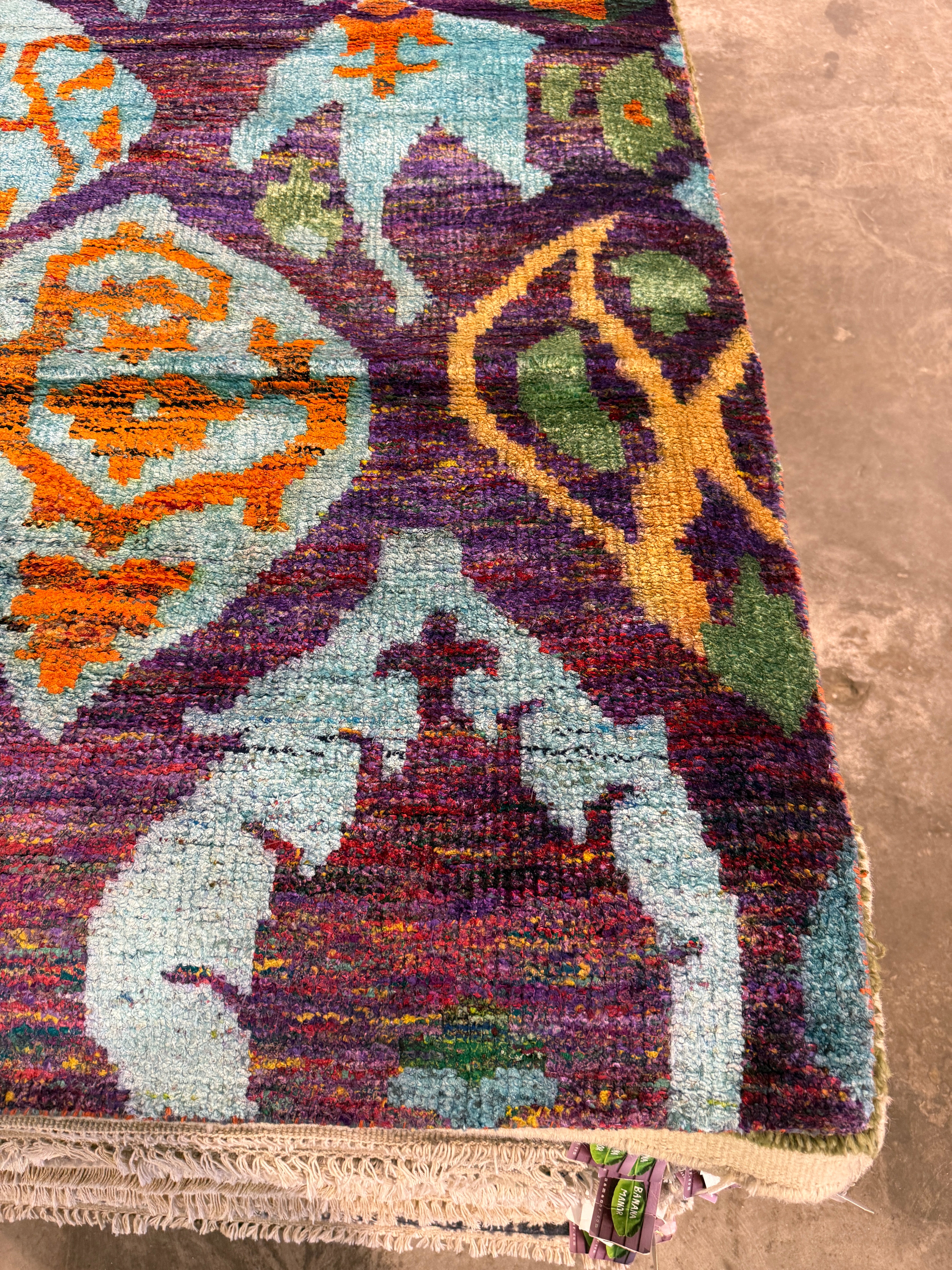 Bodhi 6x8.6 Purple Hand-Knotted Modern Style Rug