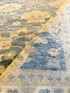 Romeo 9x12 Blue and Beige Hand-Knotted Oushak Rug