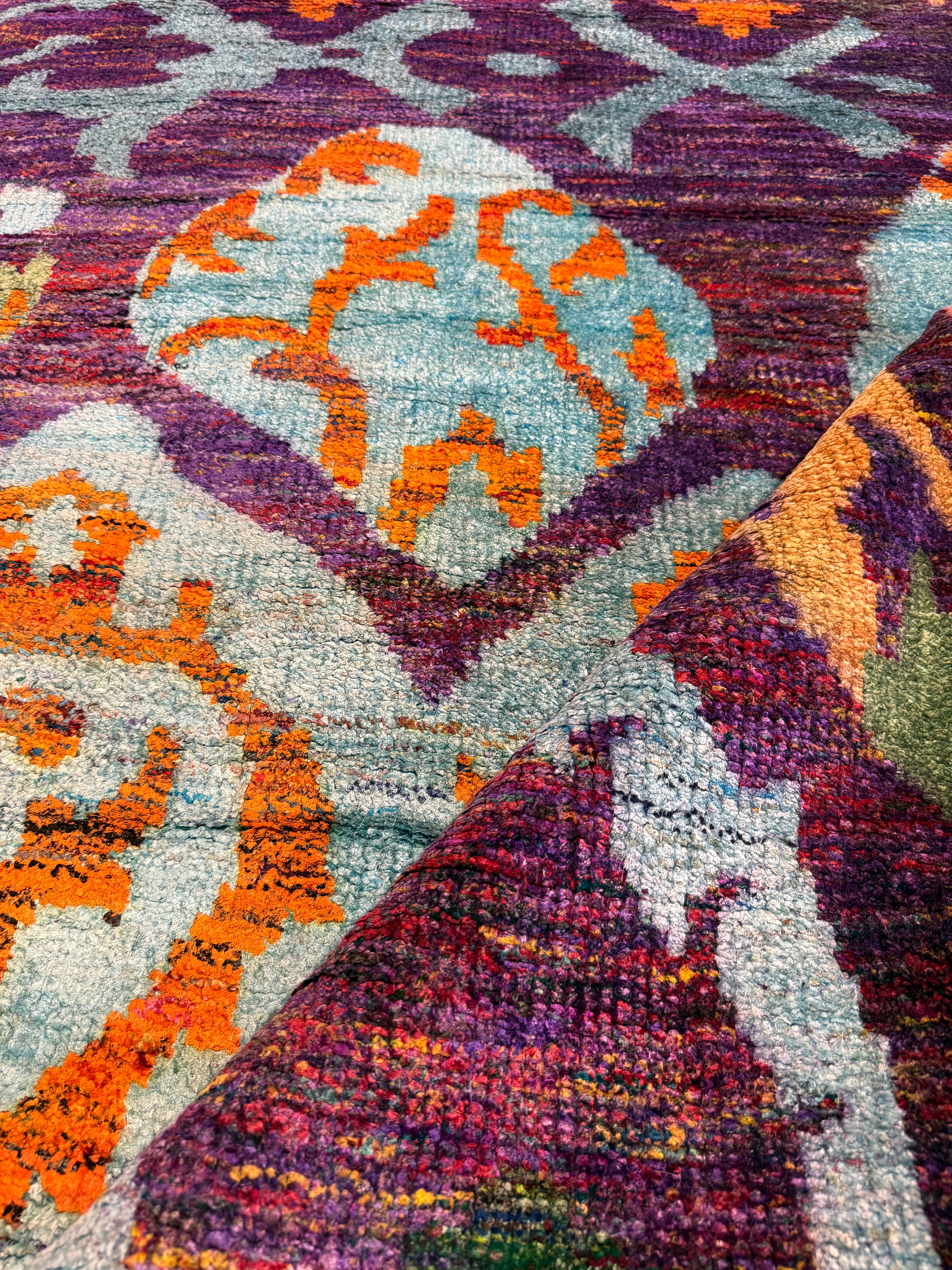 Bodhi 6x8.6 Purple Hand-Knotted Modern Style Rug