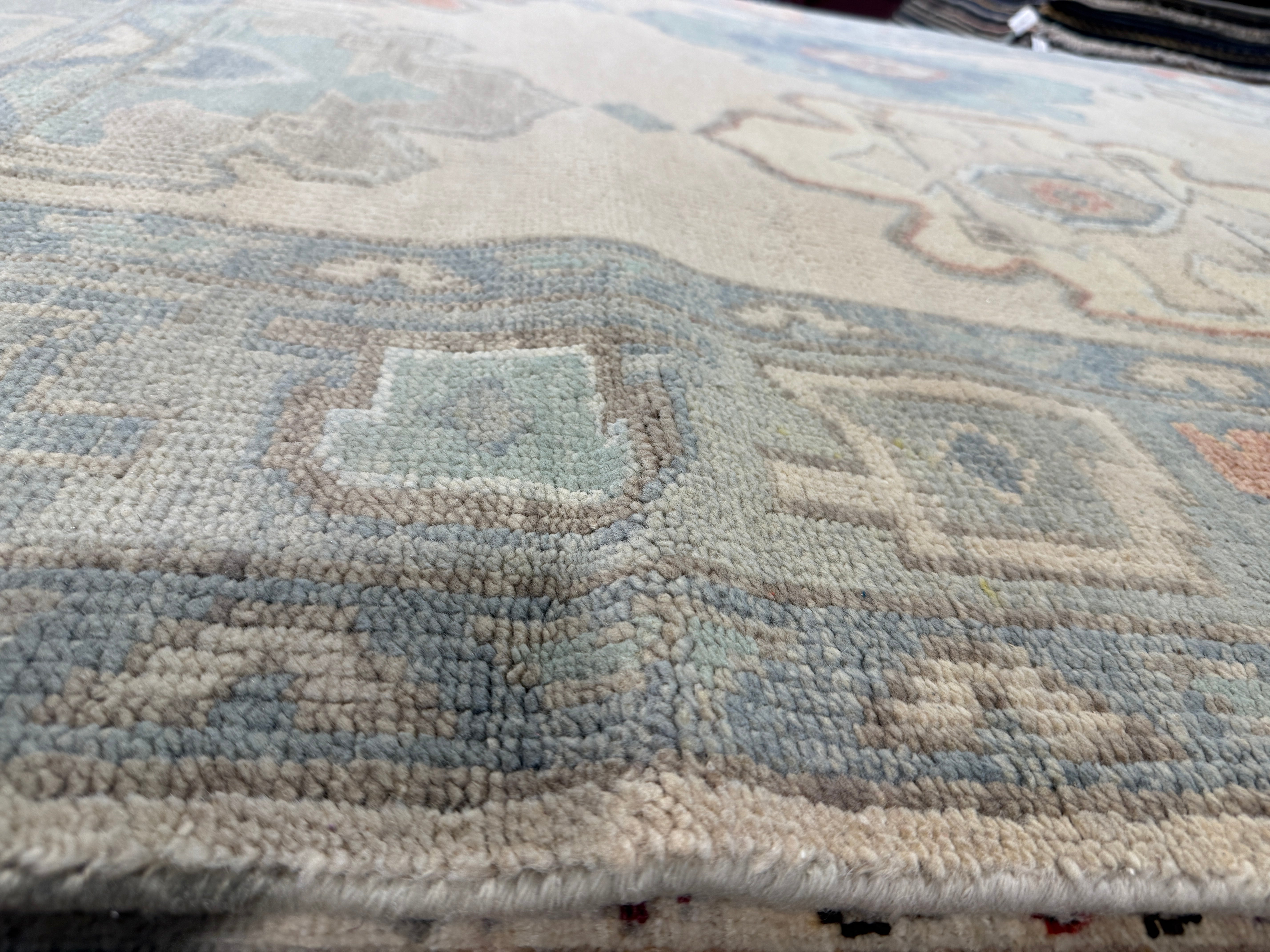 Miss Masel 5.9x9.3 Grey Hand-Knotted Oushak Rug