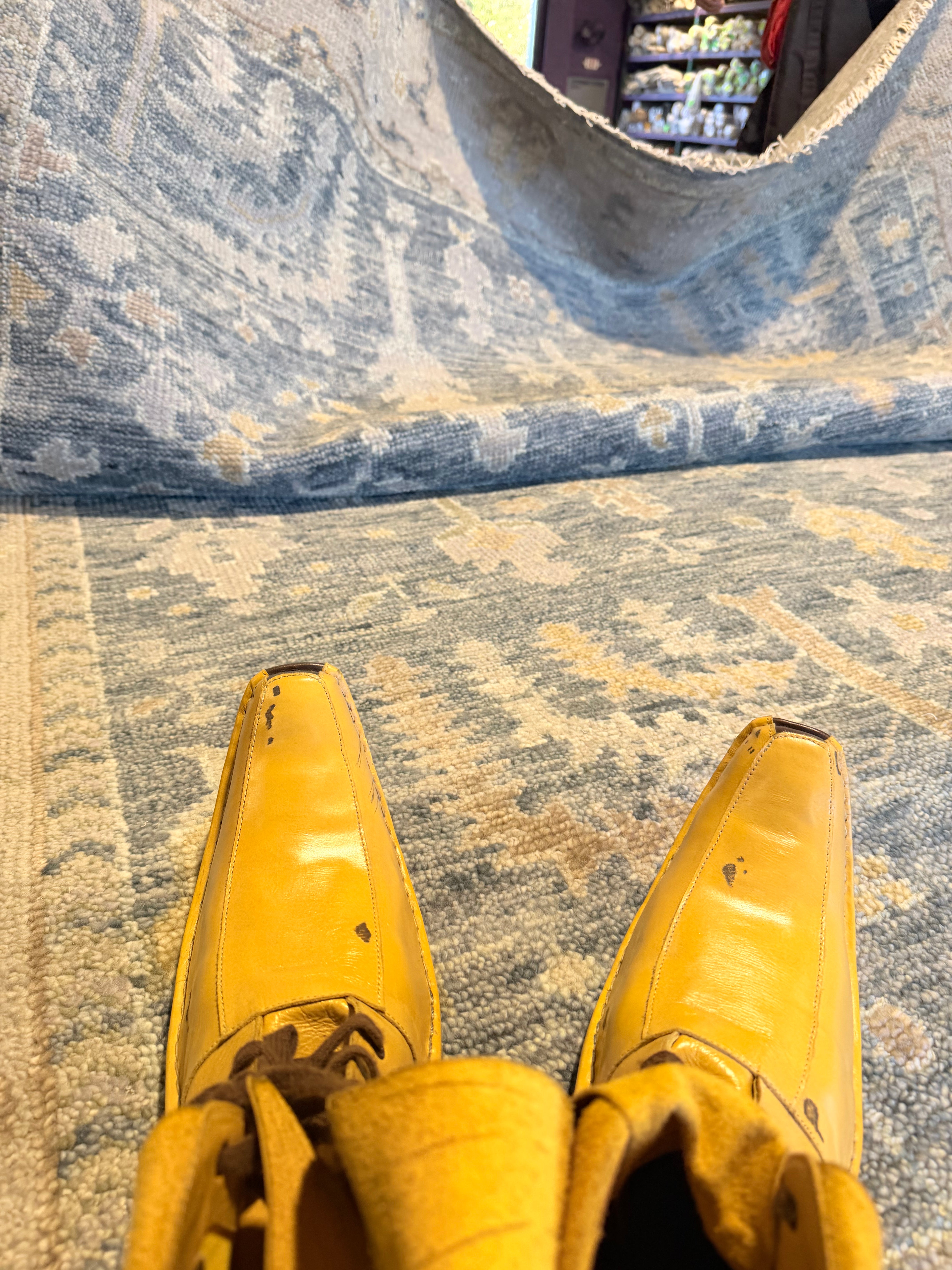 Jessy 8x10 Grey and Beige Green Hand-Knotted Oushak Rug