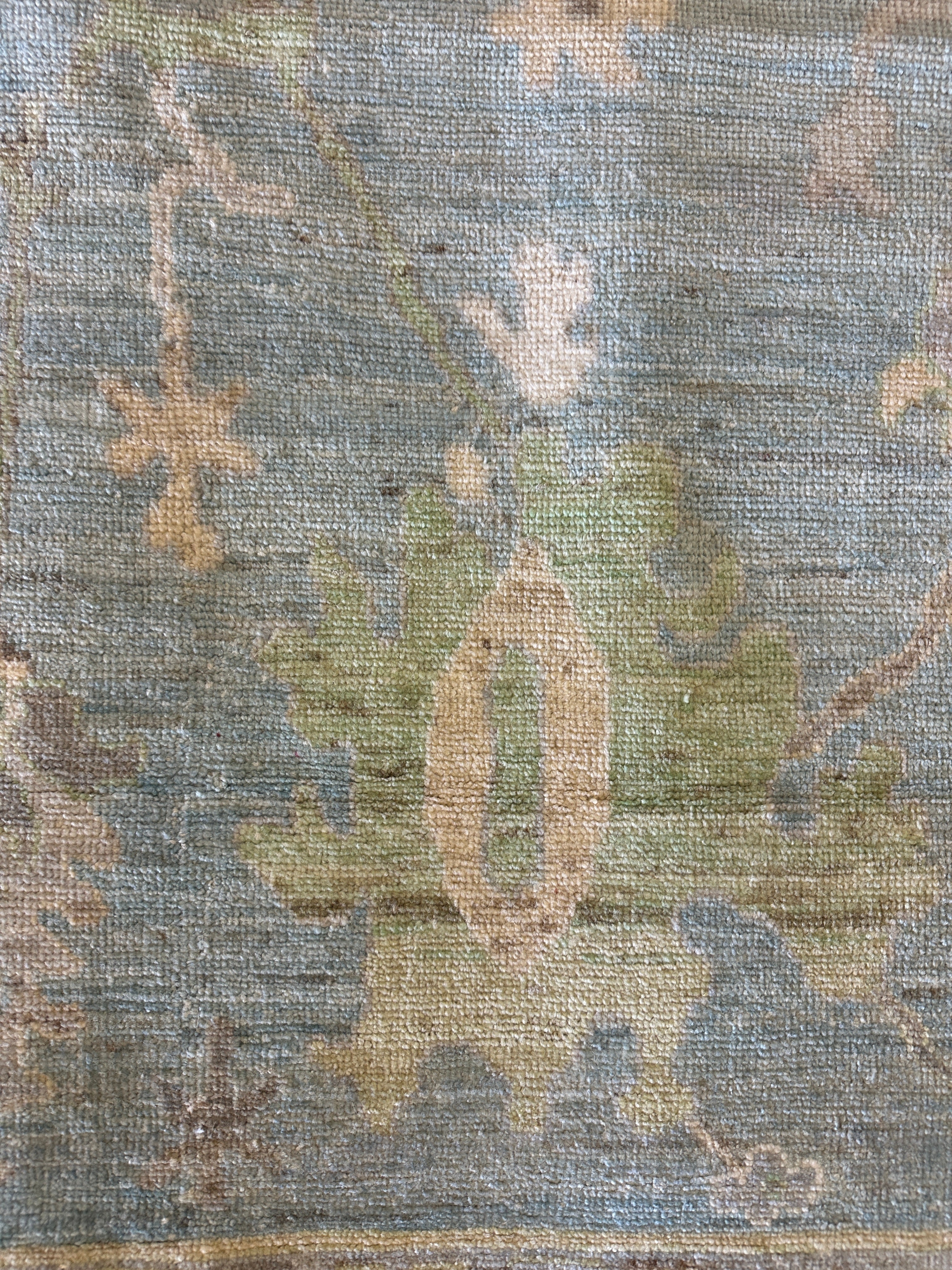 Dr. Samira Mohan 10.2x14 Blue Whitewashed Afghani Oushak