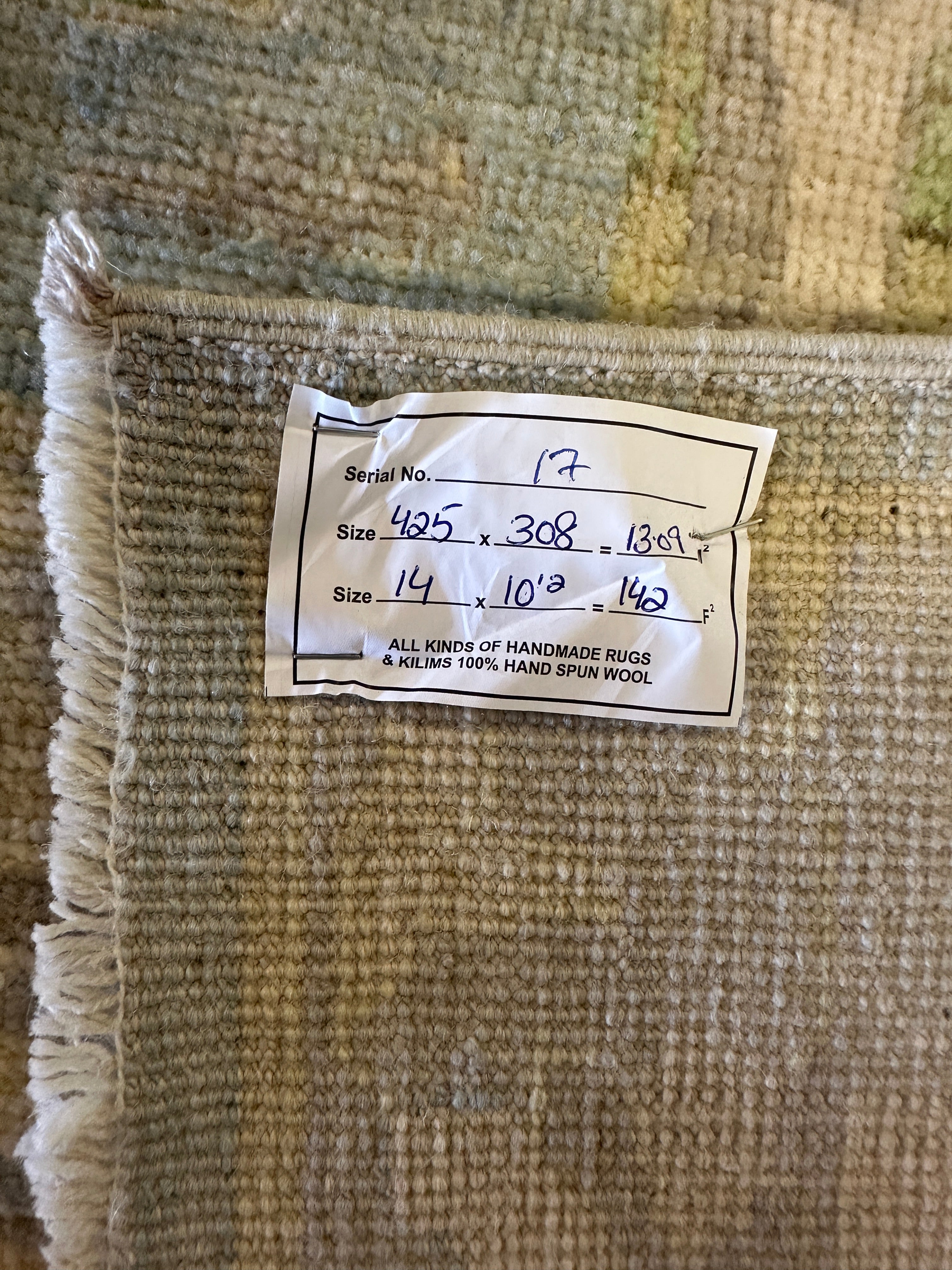Dr. Samira Mohan 10.2x14 Blue Whitewashed Afghani Oushak