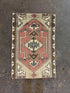 Vintage 1.9x2.7 Pink and Brown Turkish Oushak Small Rug