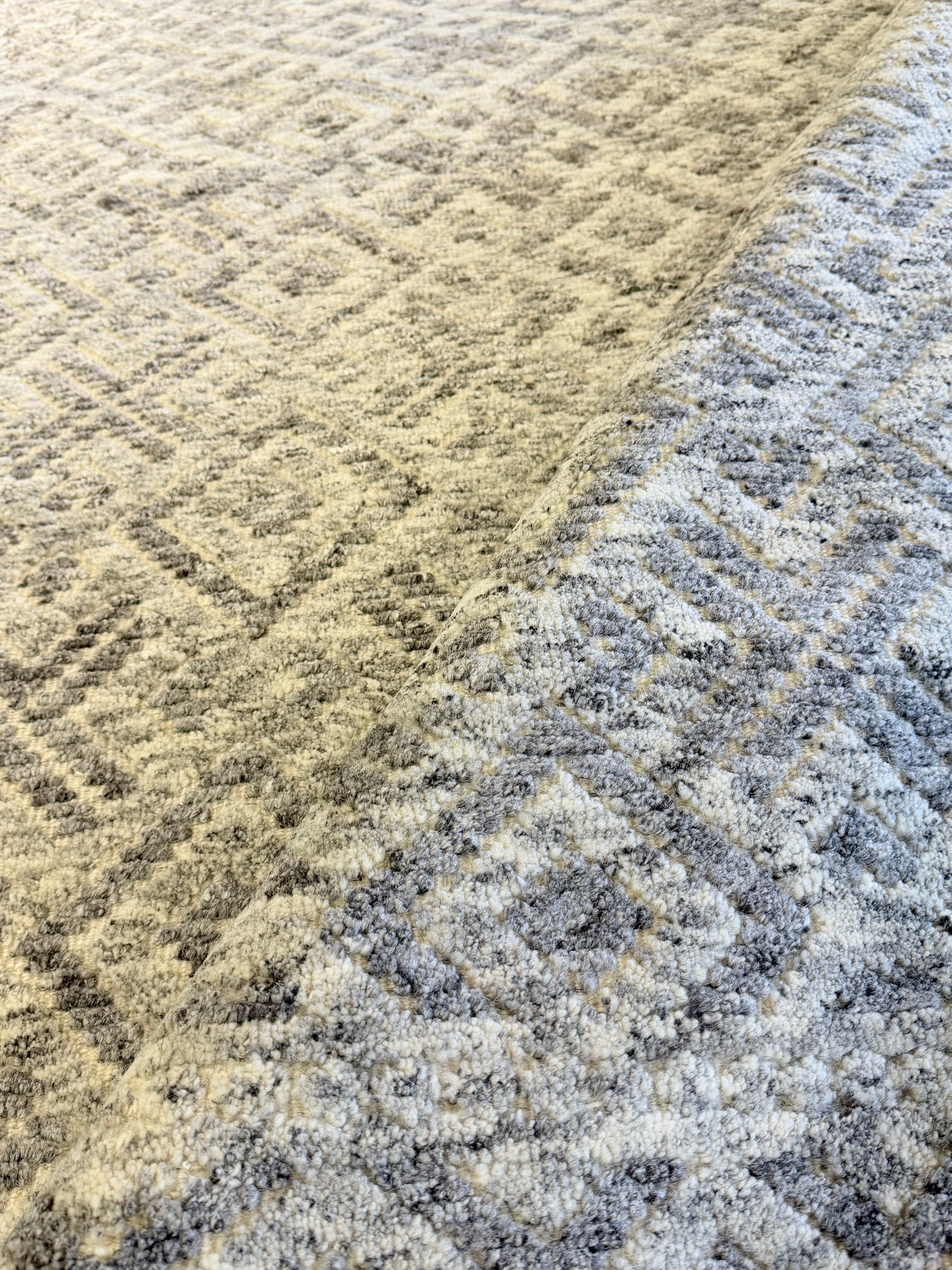 Werner 9.3x12 Hand-Knotted Grey & Silver Modern