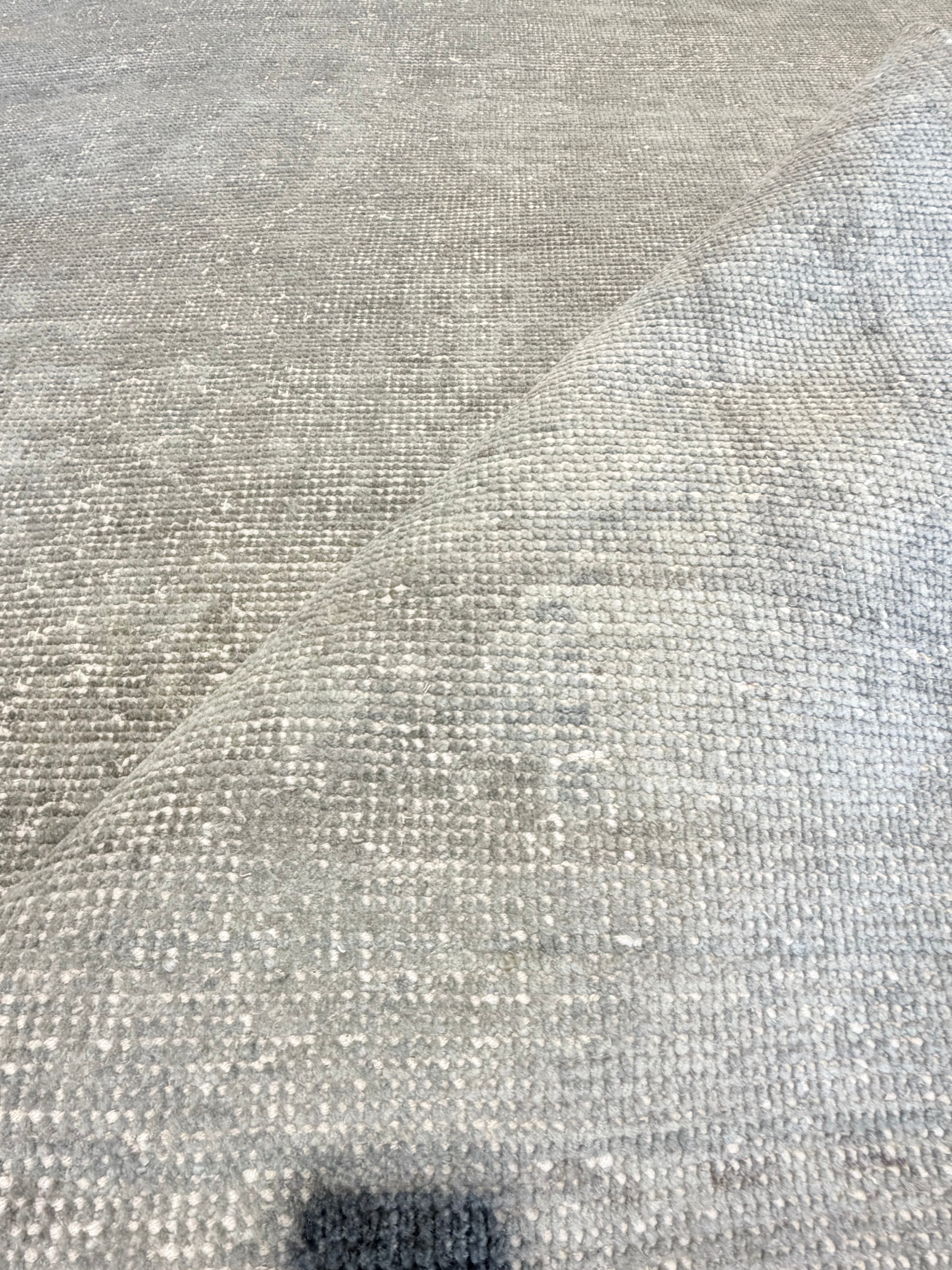 Daliah 7.9x10 Dark Grey Hand-Knotted Oushak