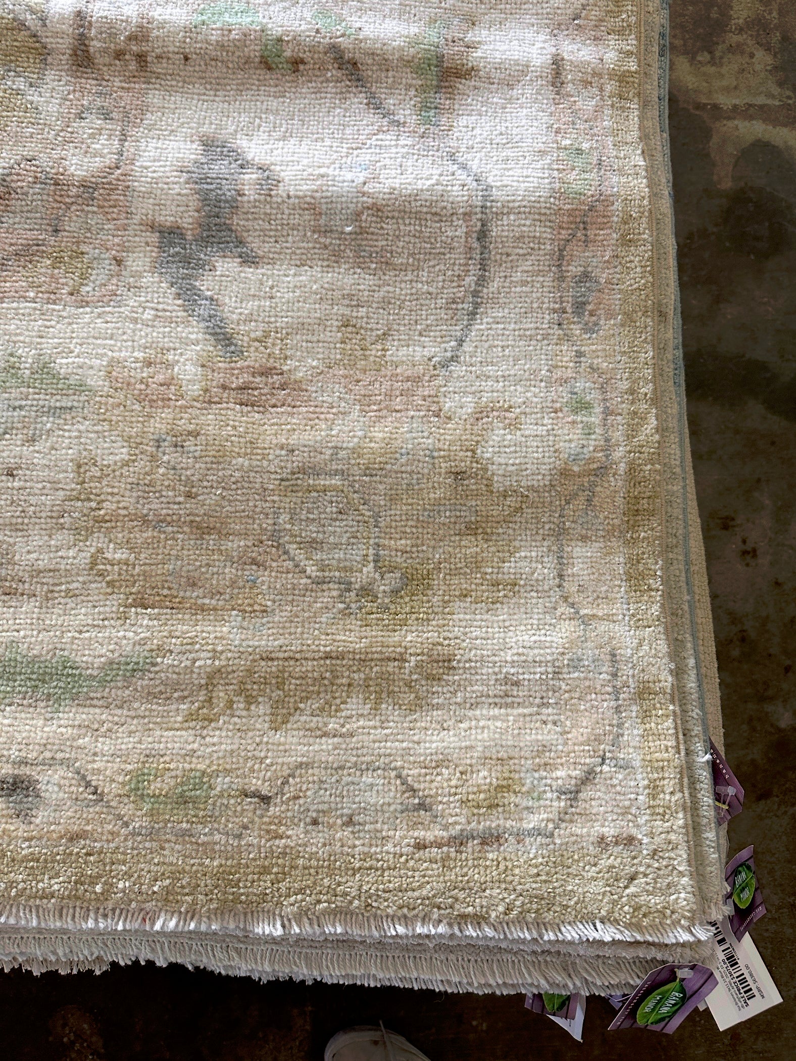 Samantha Sloyan 9x11.10 Yellow Whitewashed Afghani Oushak