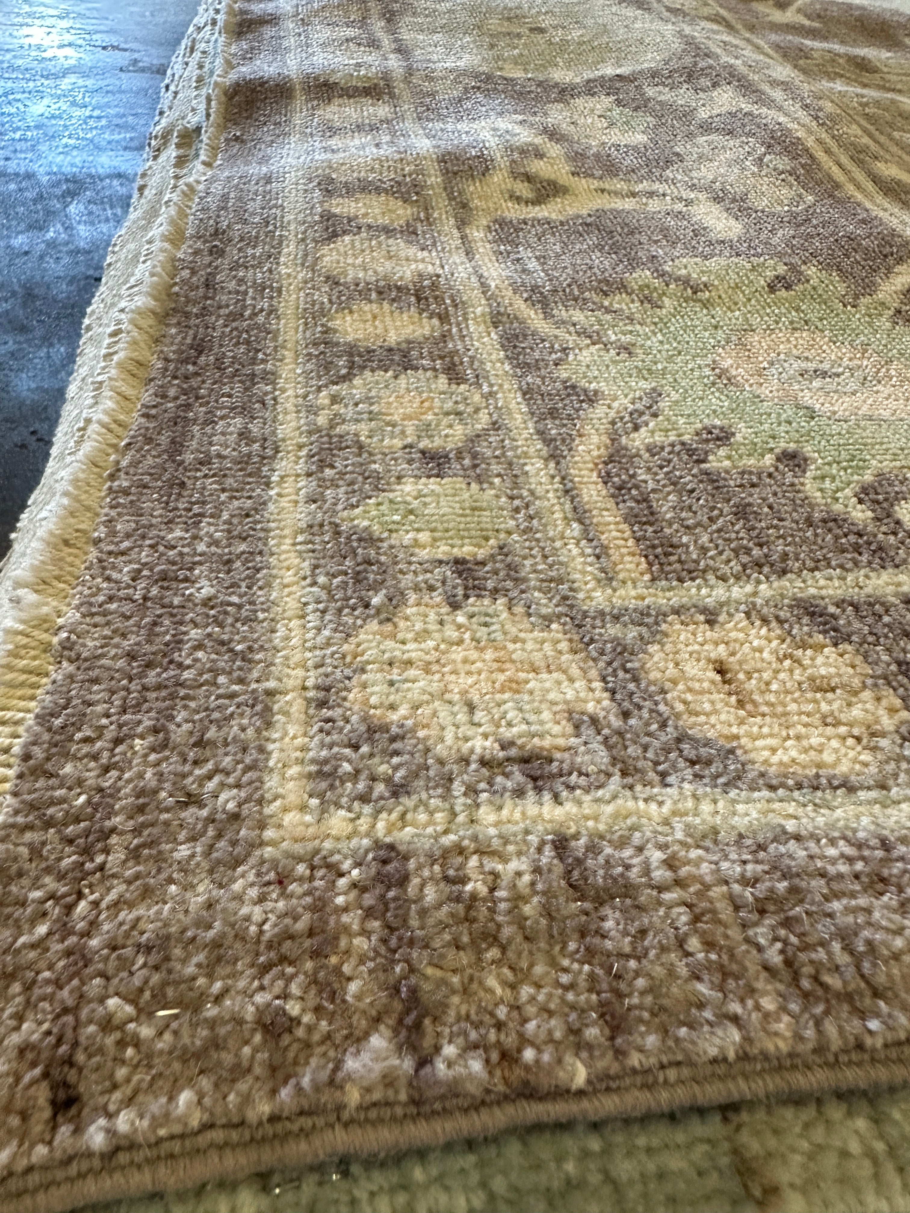 Leah 9.11x13.9 Purple Whitewashed Afghani Oushak